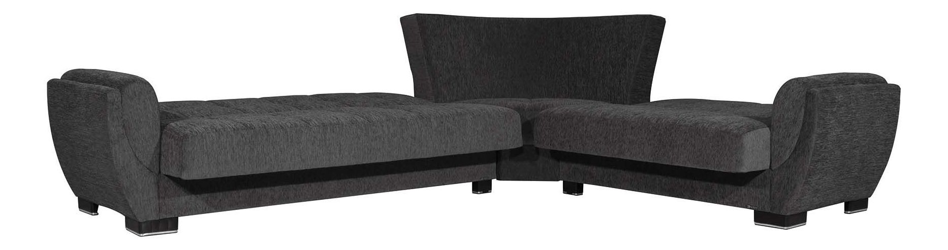 Armada Air Fabric Convertible L-Shaped Sectional Sofa