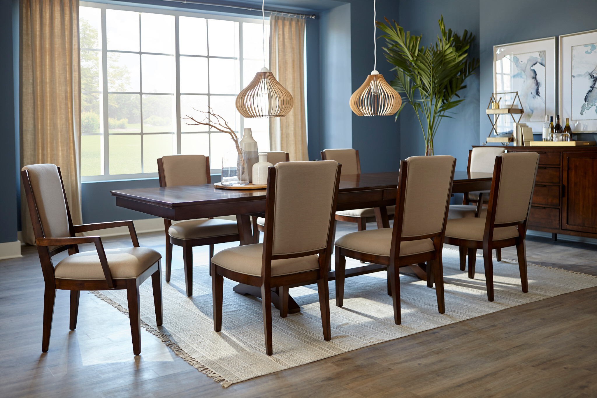 Elise Capris Rectangular Wood Extendable Dining Room Set