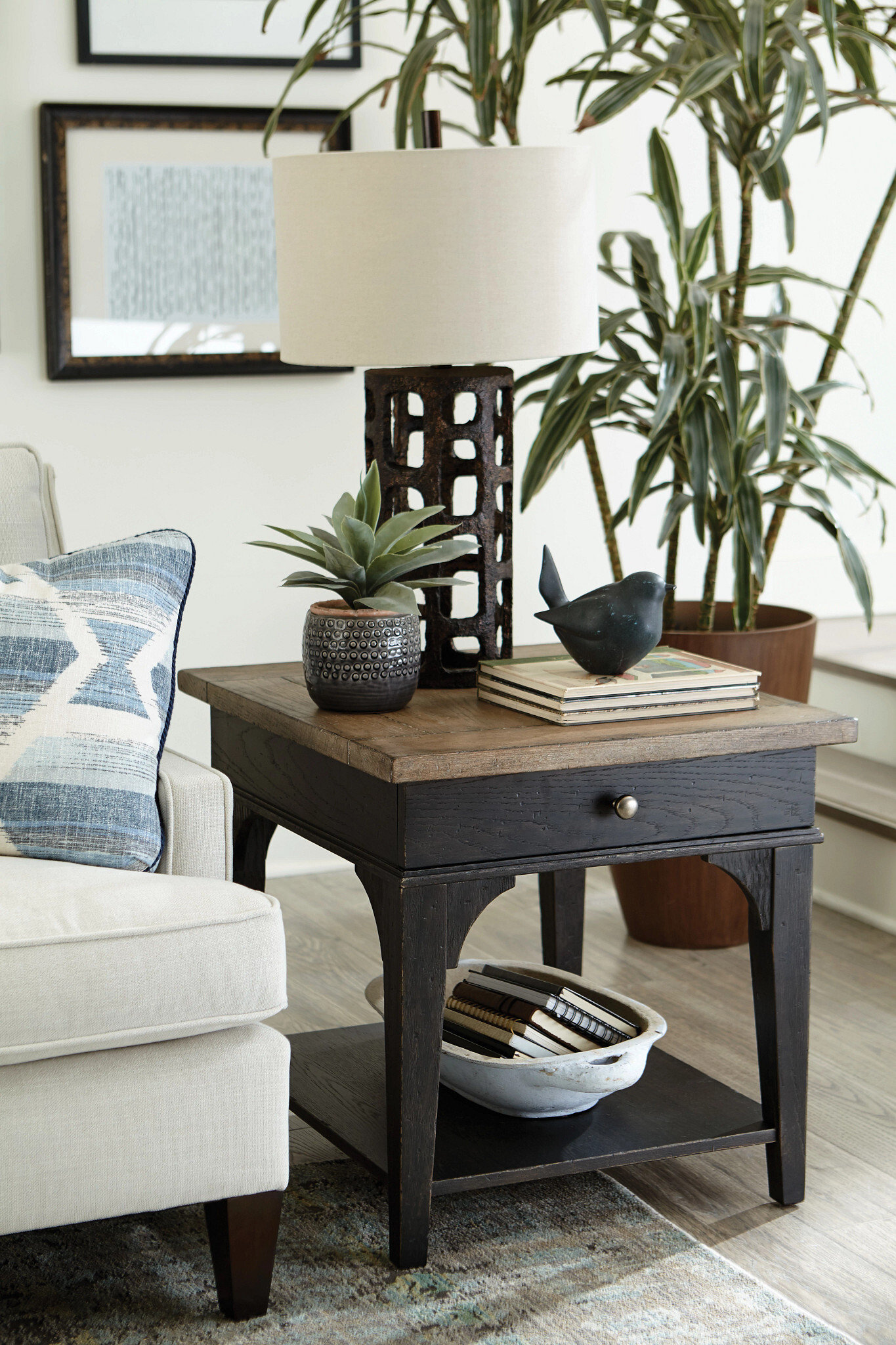Rectangular Drawer End Table