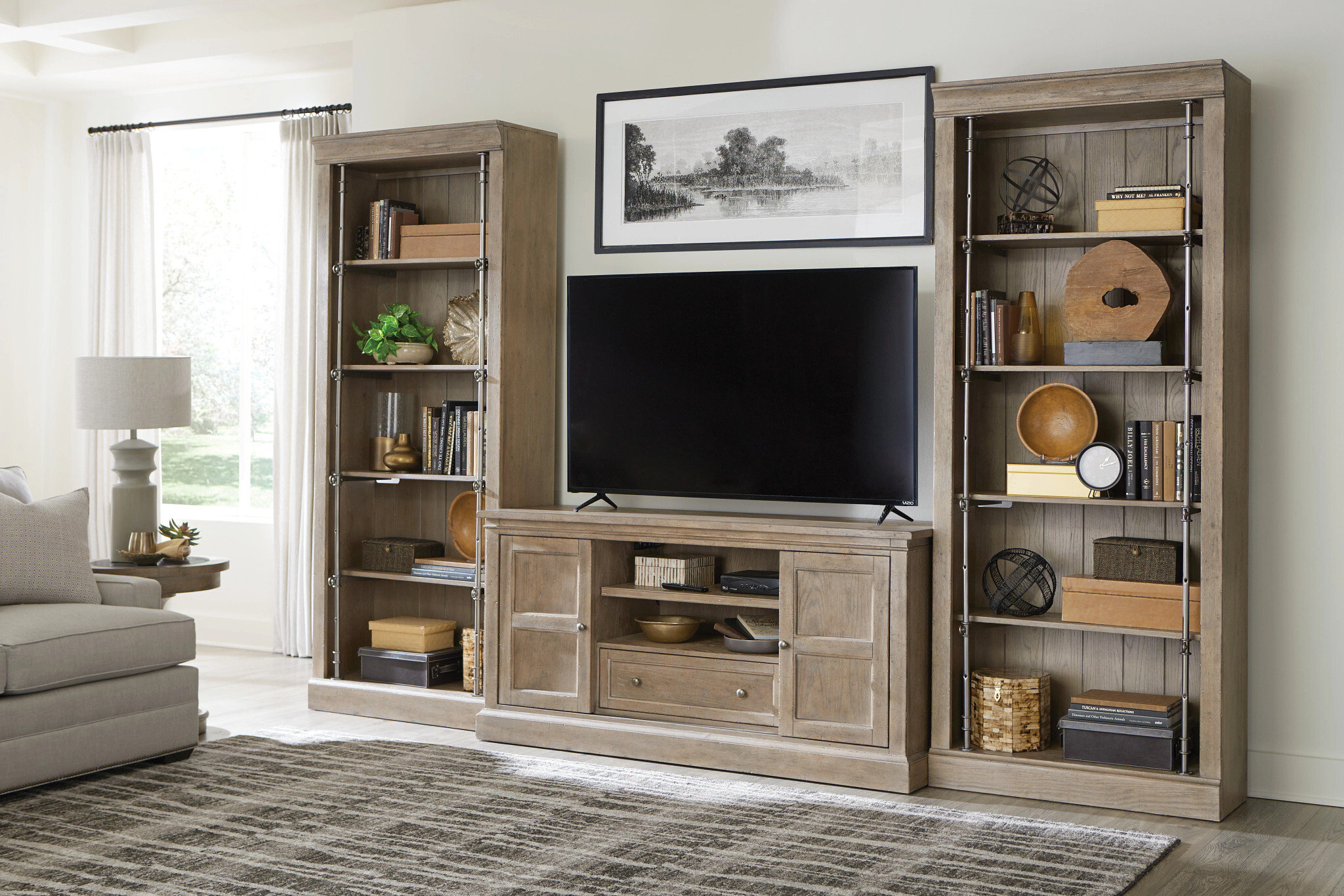 Donelson Wood 5-Tier Bunching Bookcase