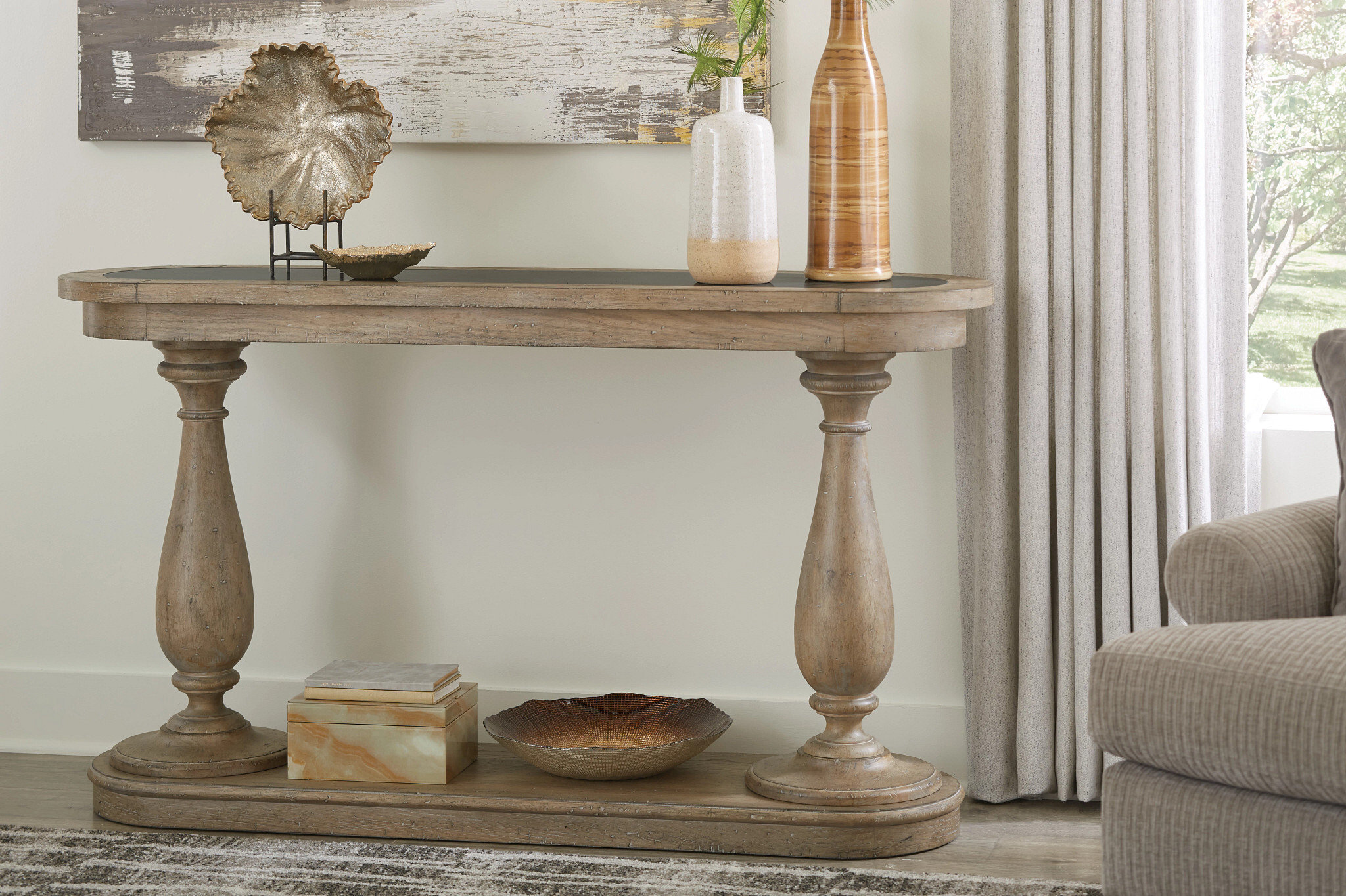 Donelson Vintage Natural Rectangular Occasional Table Set
