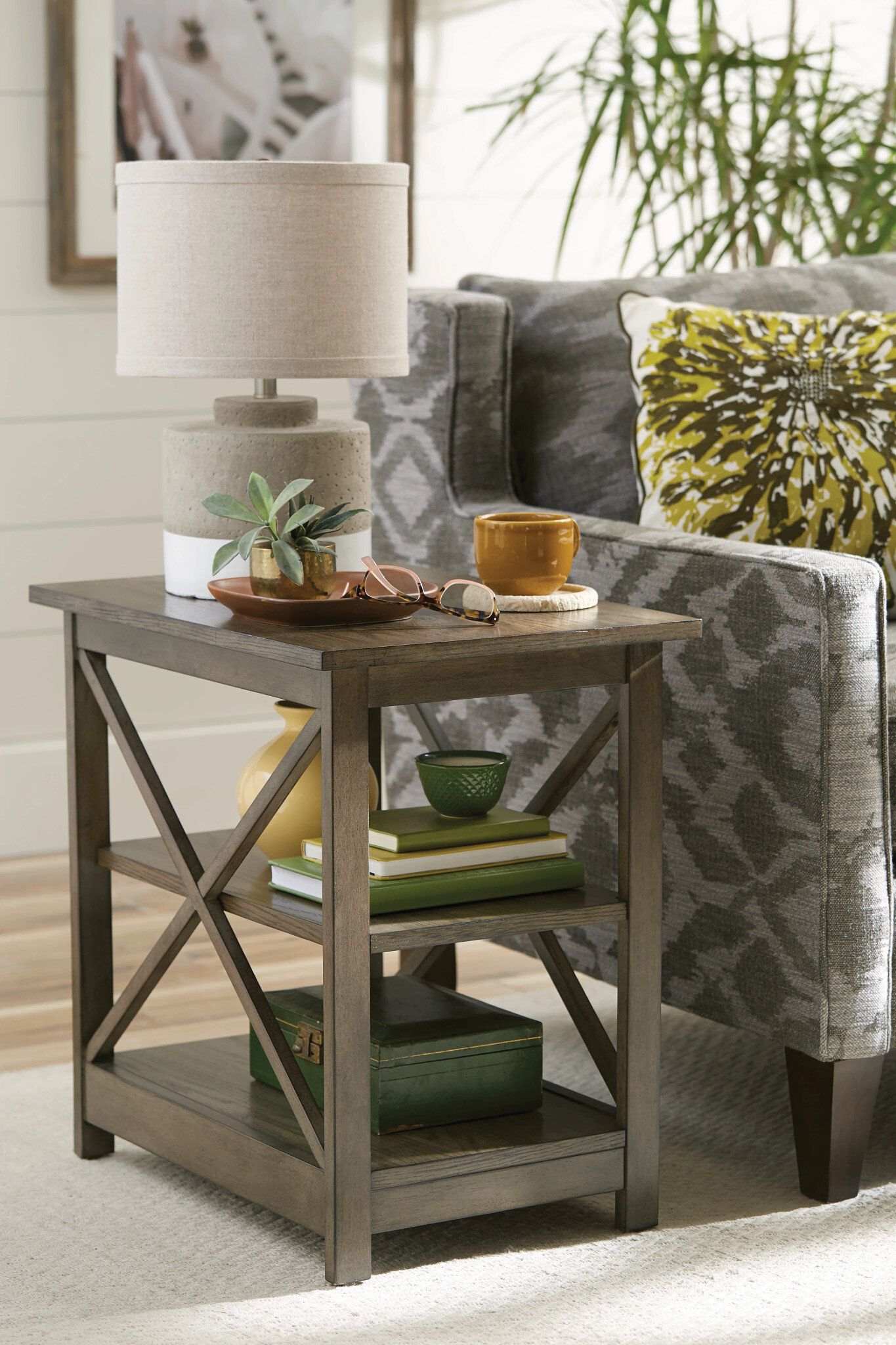 Rectangular Wood Chairside Table