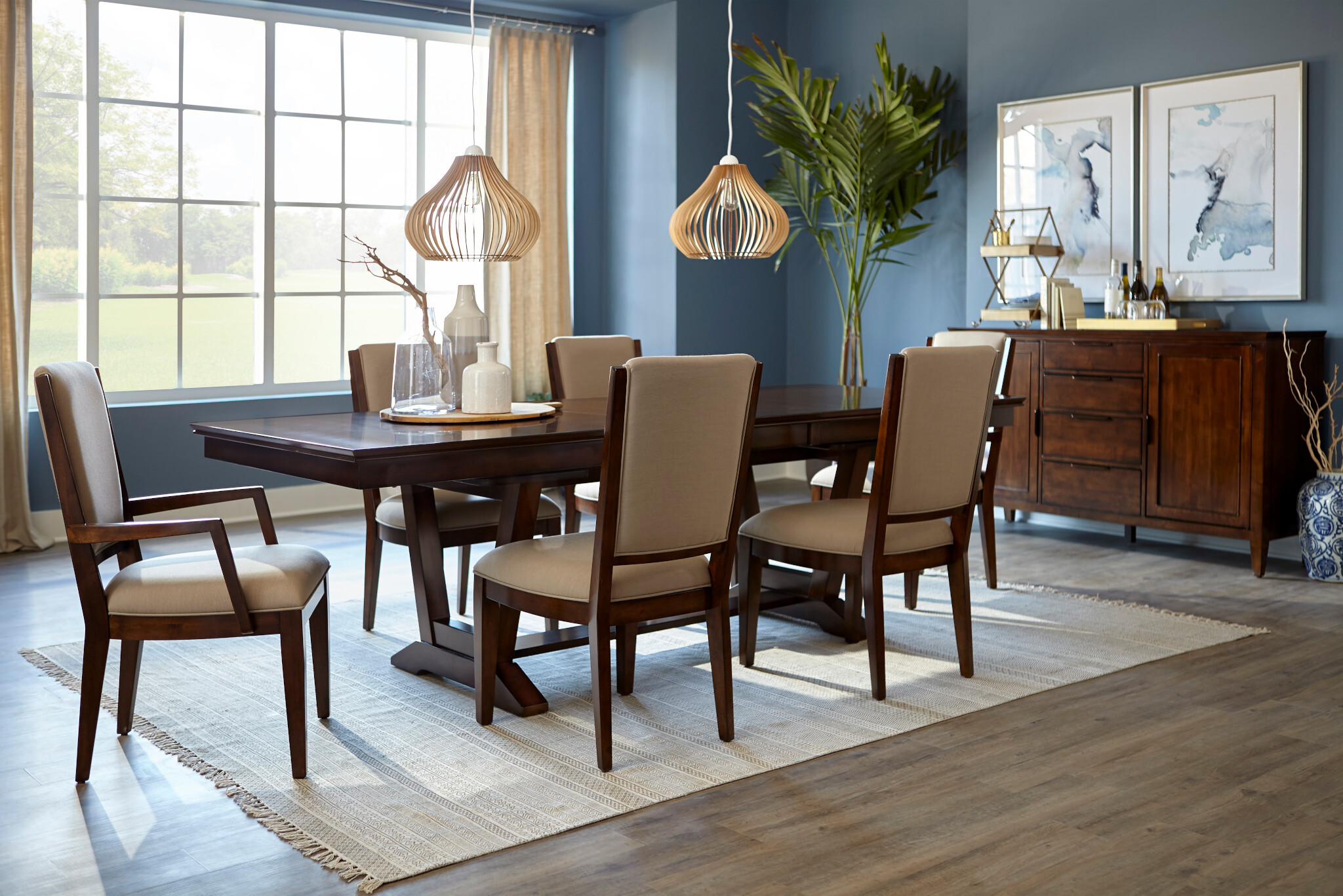 Elise Capris Rectangular Wood Extendable Dining Table