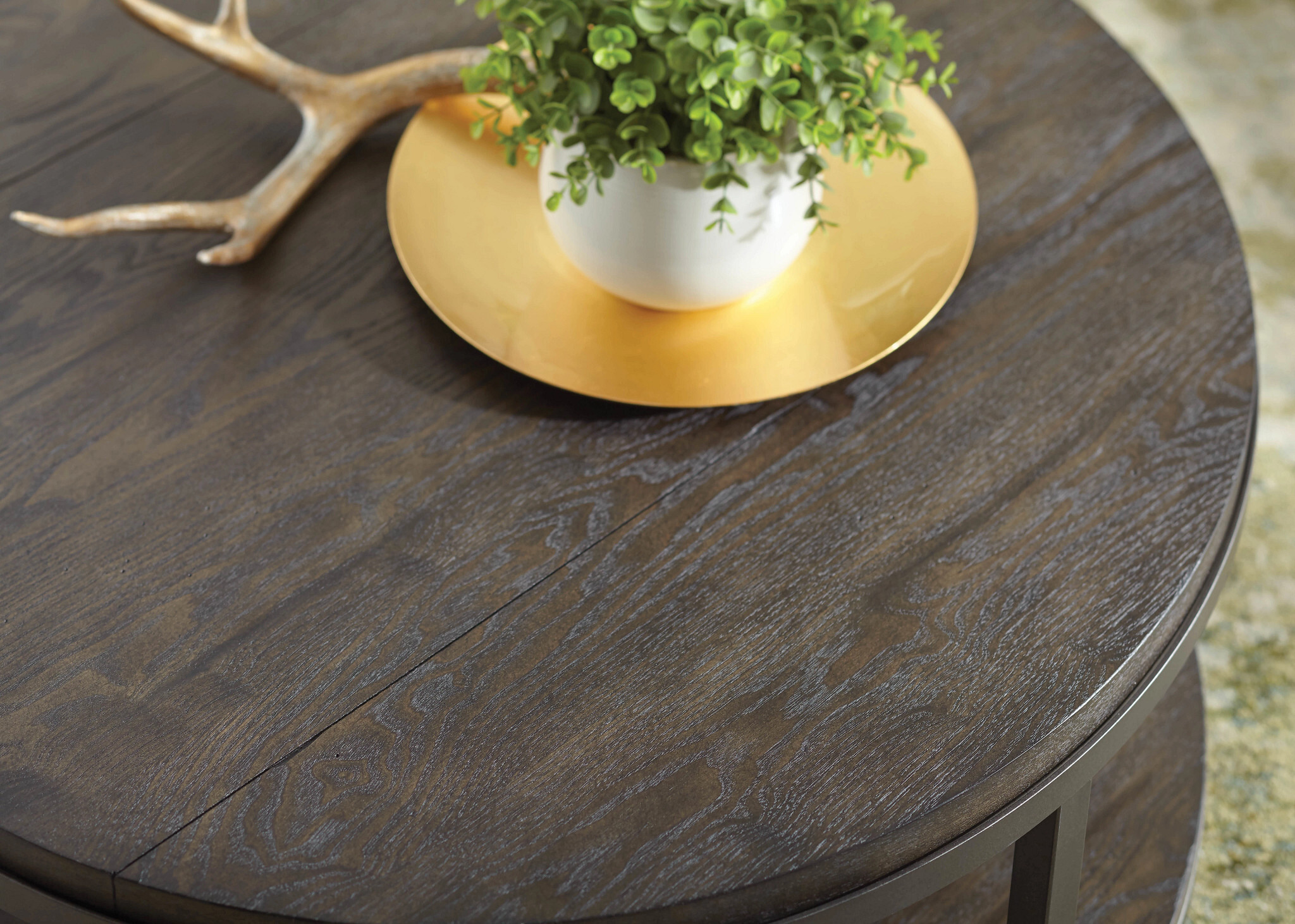 Baja II Round Coffee Table, Cocoa