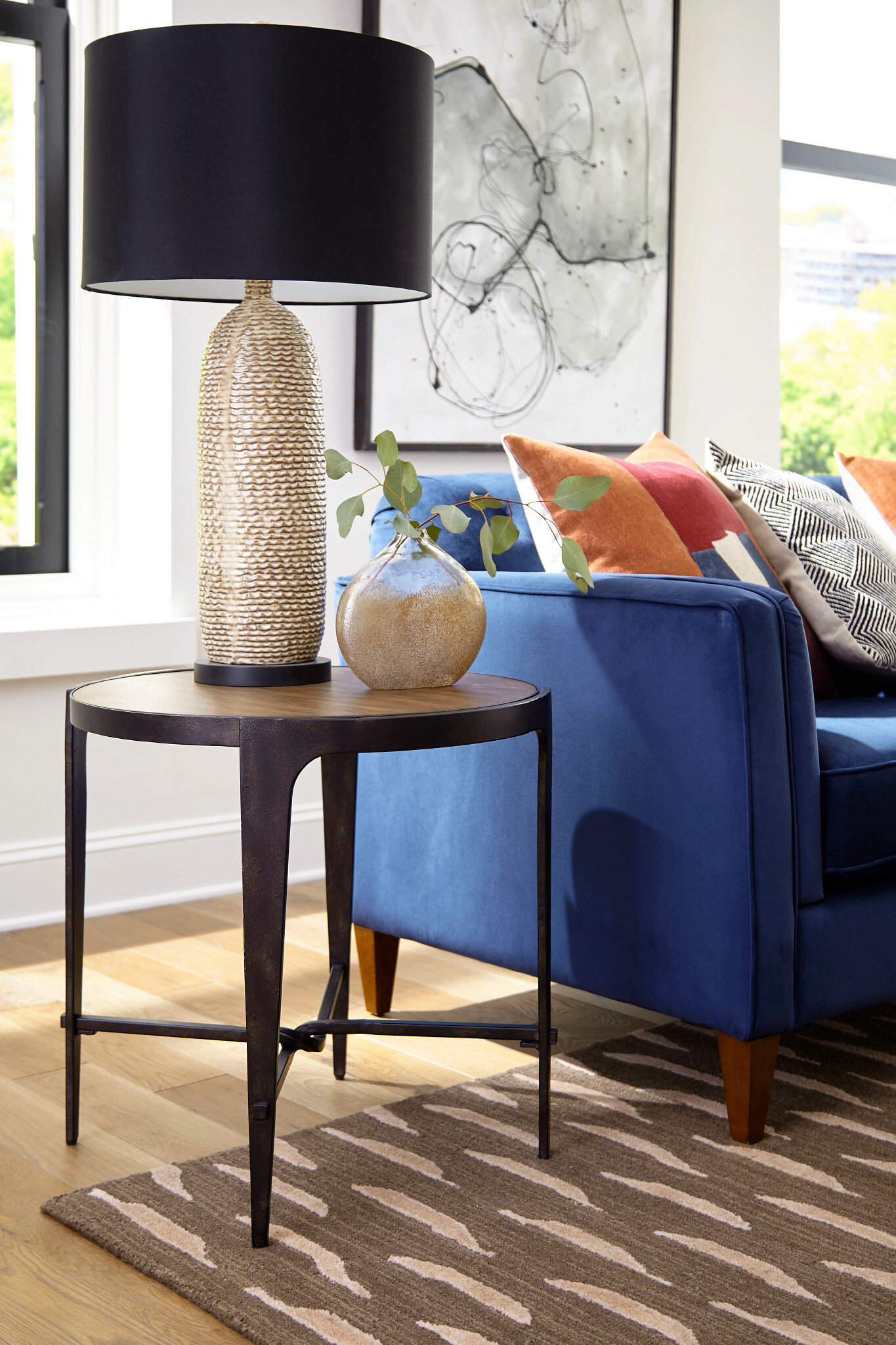 Living Room Hammary Olmsted Round End Table