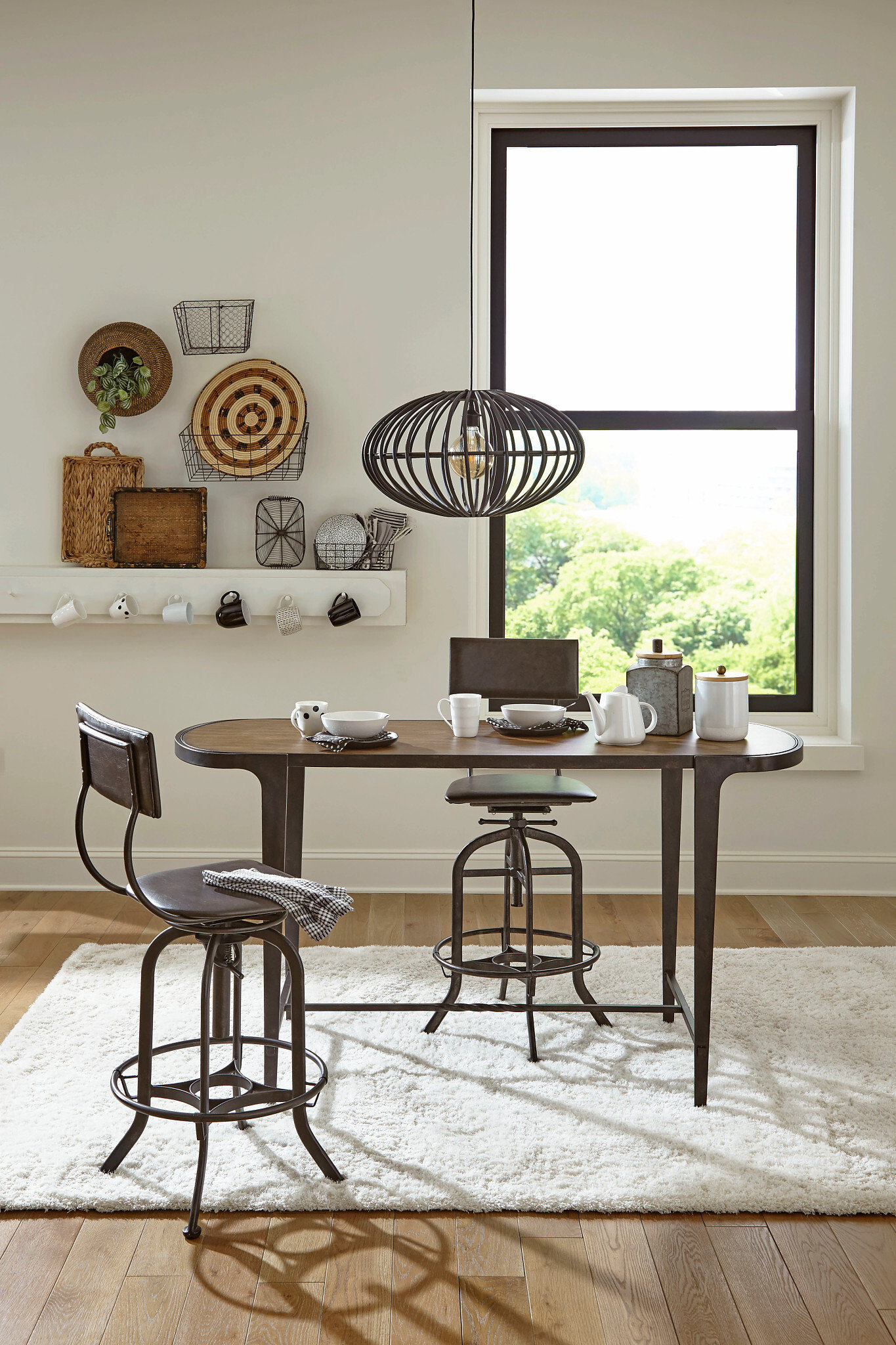 Olmsted Oval Wood/Metal Counter Table