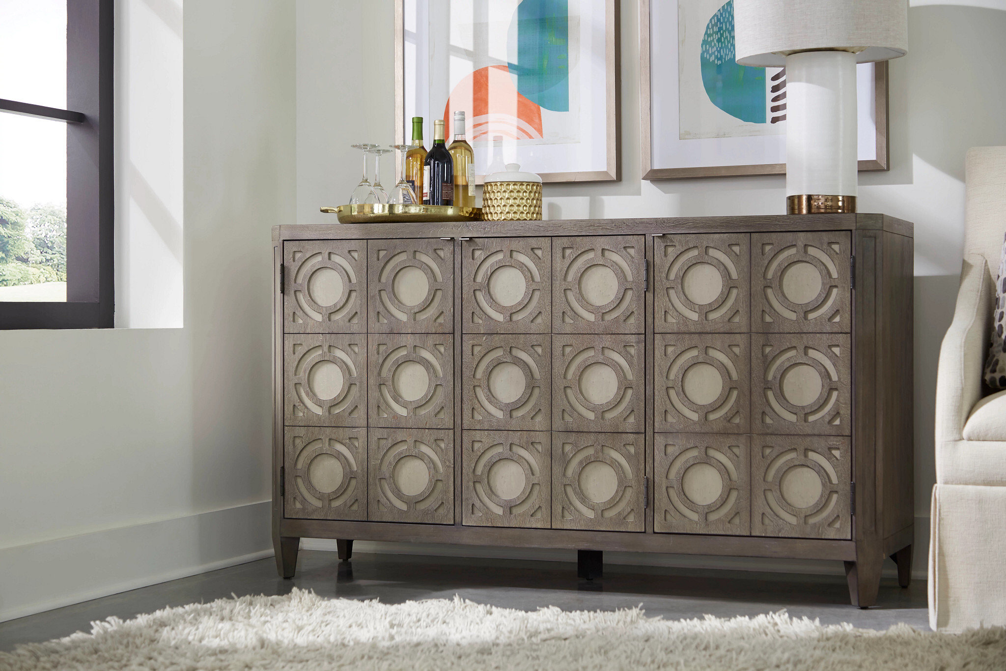 Hammary Hidden Wood Cercle 3-Door Chest