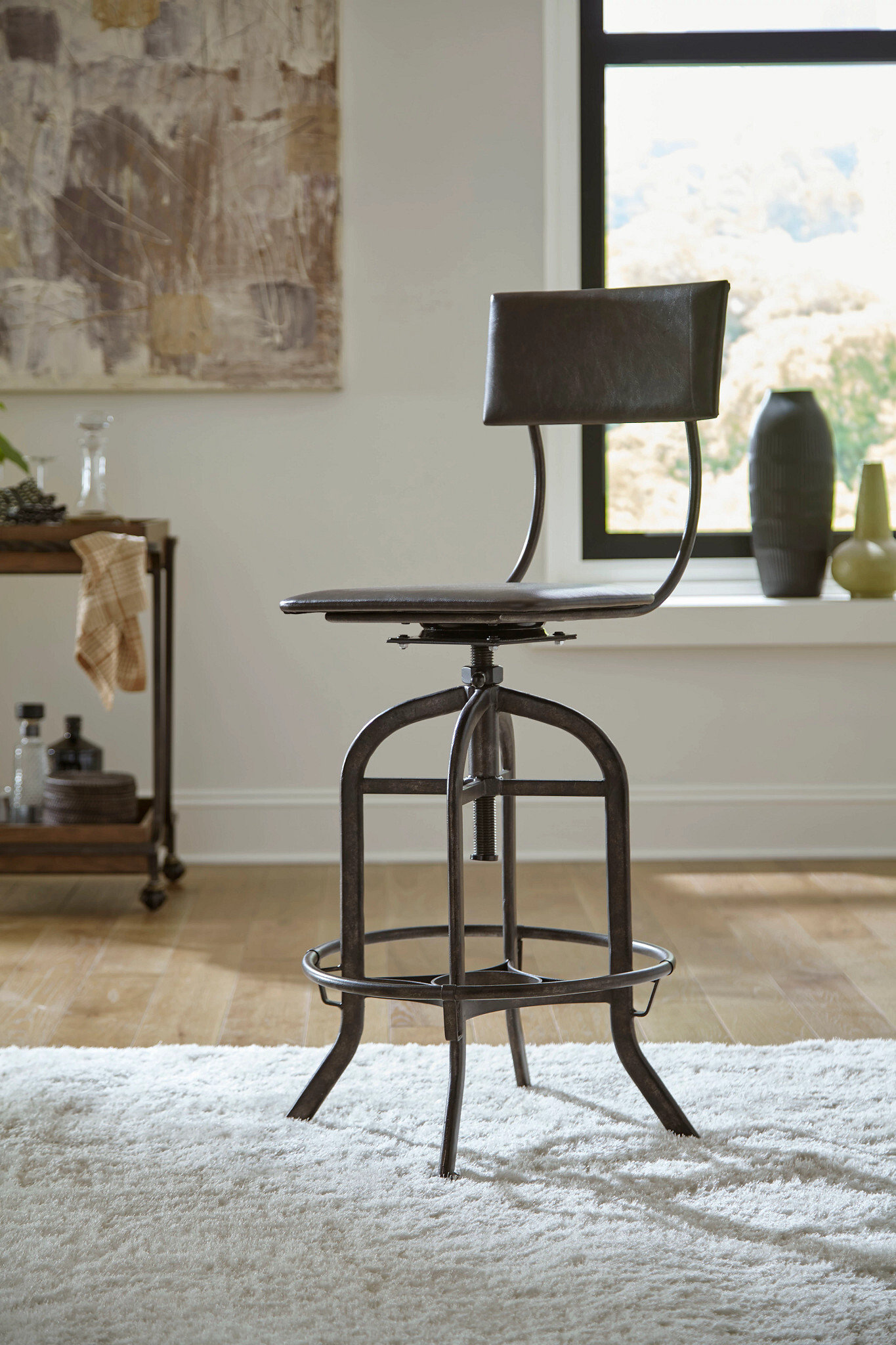 Hammary Hidden Treasures Rocco Adjustable Bar Stool