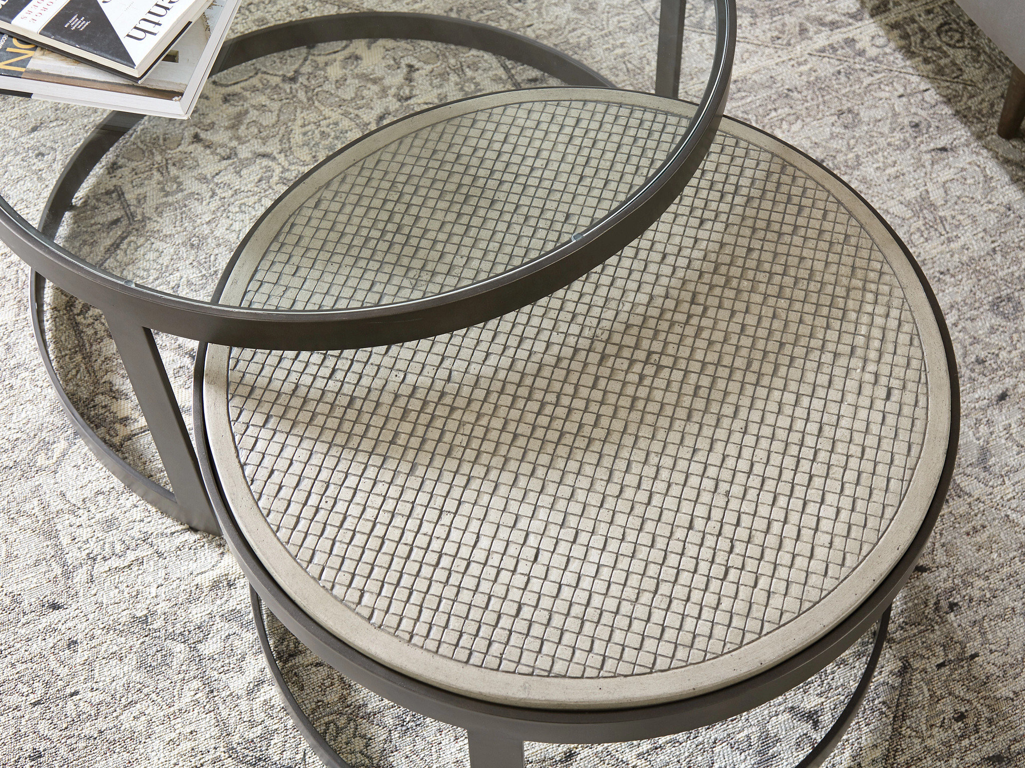Hidden Treasures Concrete Nesting Coffee Tables