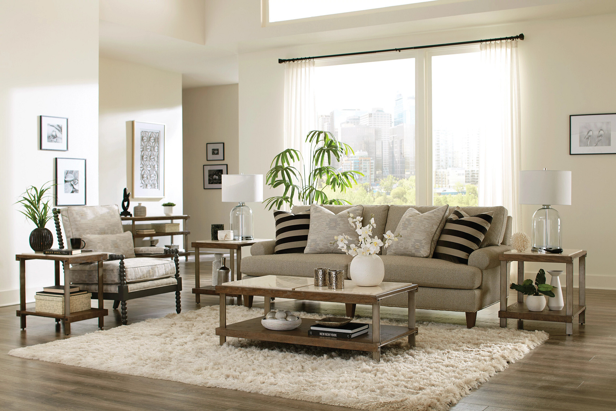 Hammary Amara Rect Living Room Coffee Table,