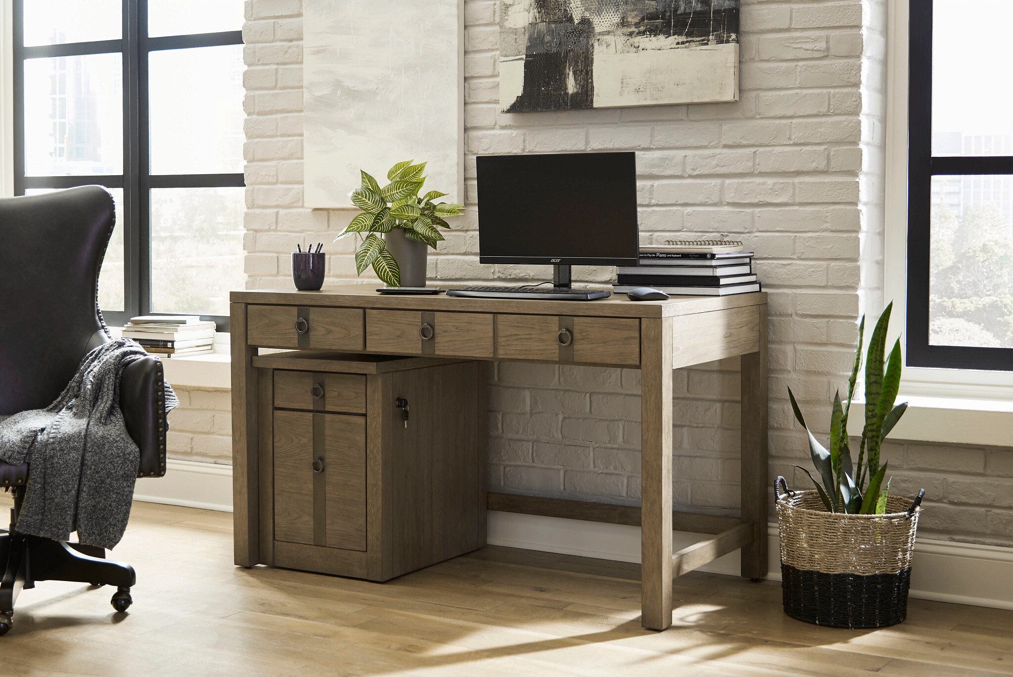 Maya Wood 2-Drawer Mobile File Cabinet