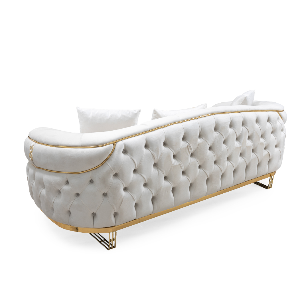 Alanya Tufted Fabric Living Room Set