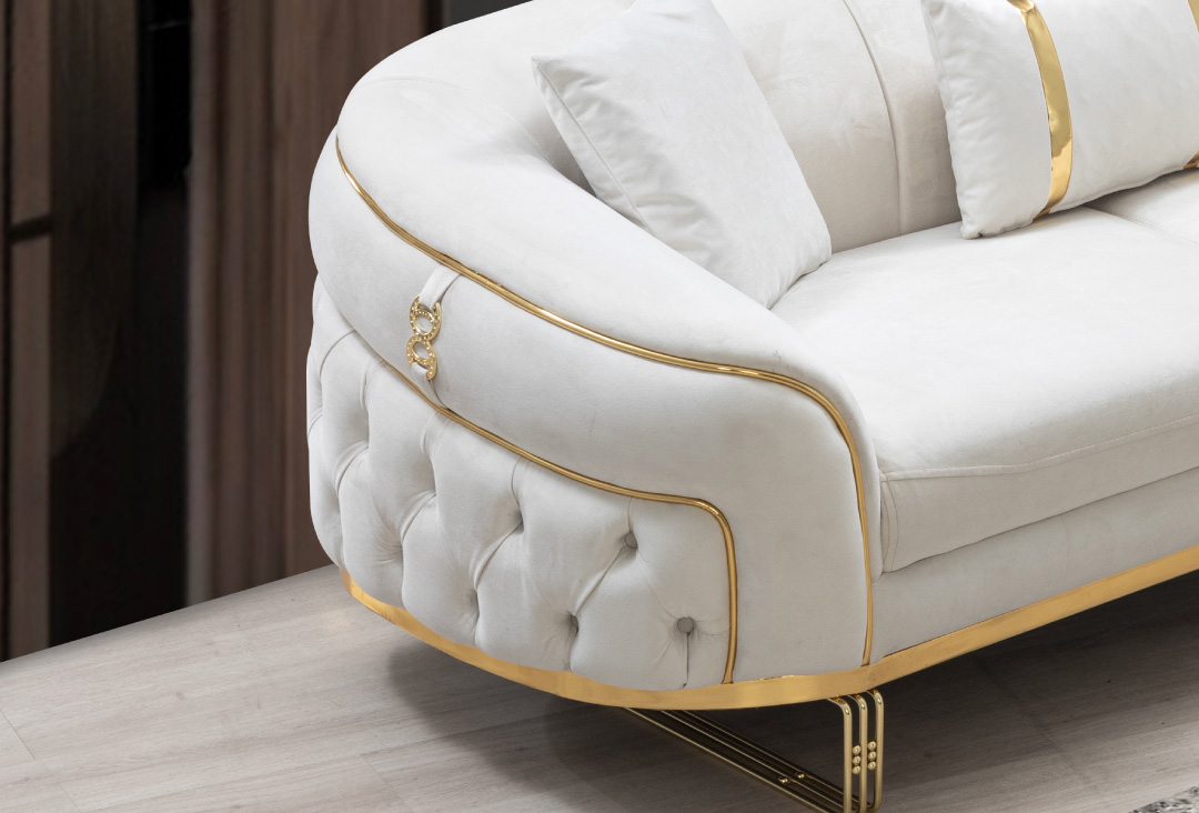 Alanya Tufted Fabric Sofa