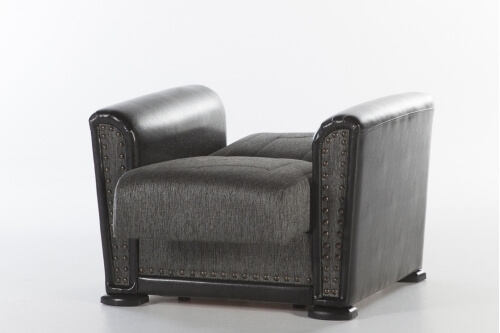 Alfa Fabric/PU Storage Sleeper Armchair