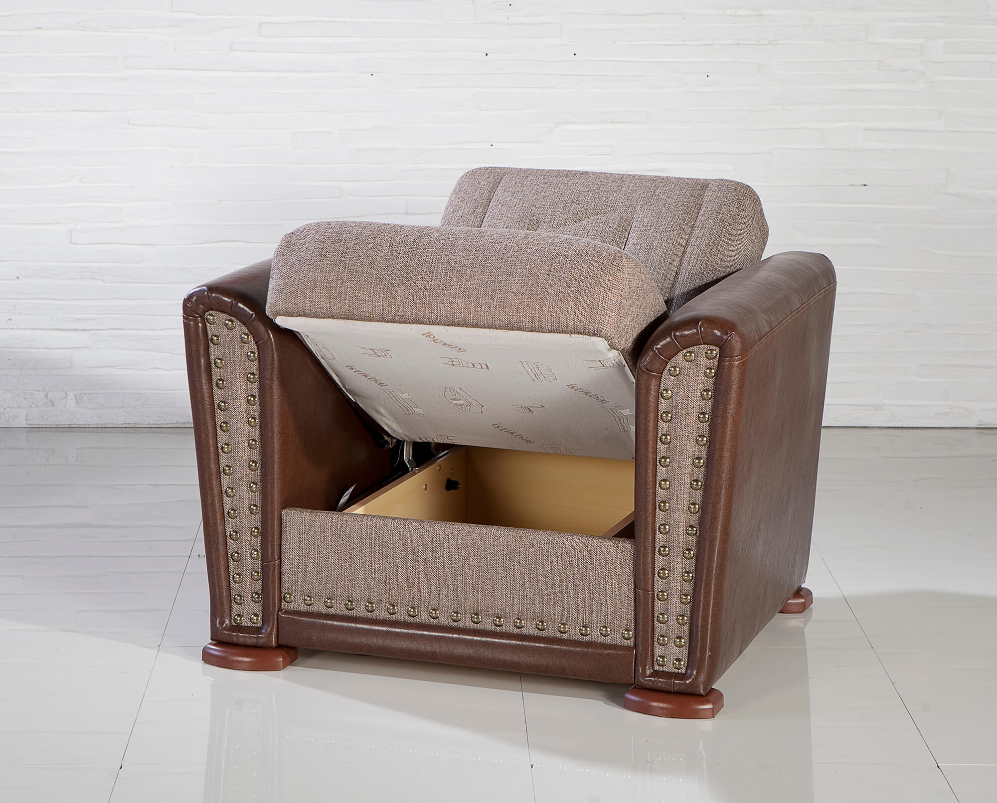 Alfa Armchair Redeyef Brown by Sunset (Istikbal) Furniture