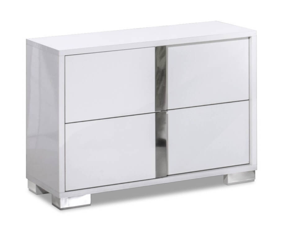 Alice Wood Veneer Bedroom Set with Tufted Leatherette Headboard