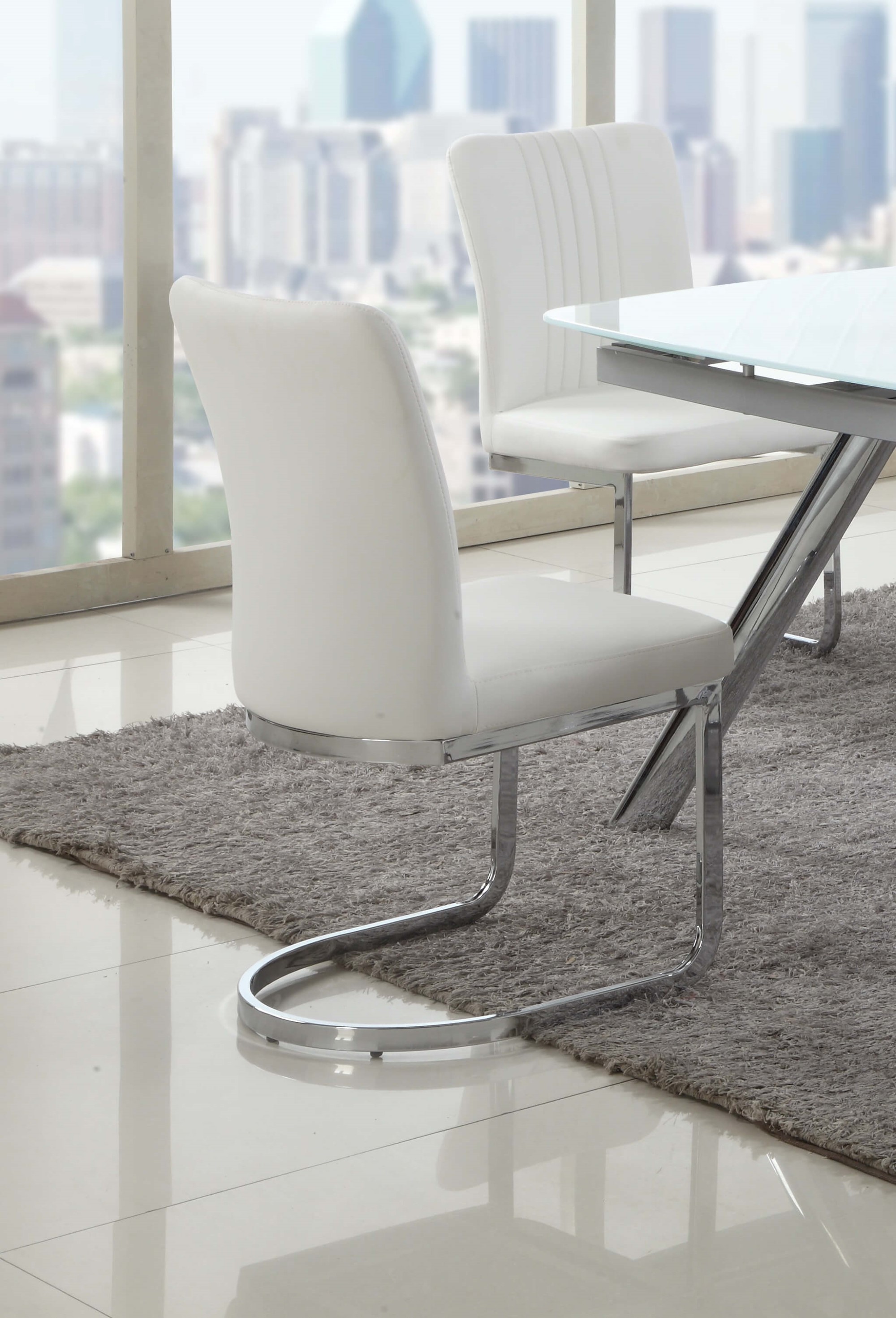 Alina Dining Cantilever PU Side Chair