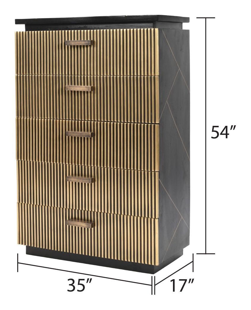Allure 5-Drawer Wood Veneer Chest