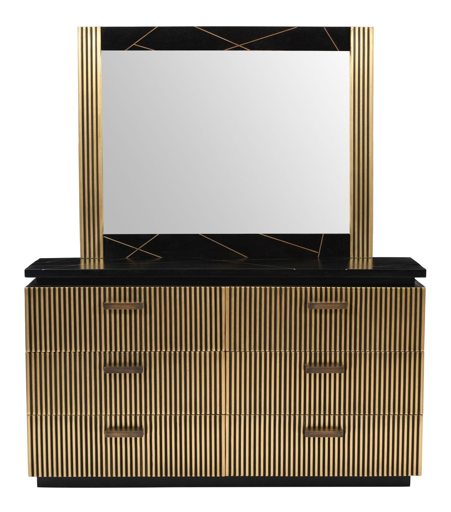 Allure Square Wood Veneer Mirror