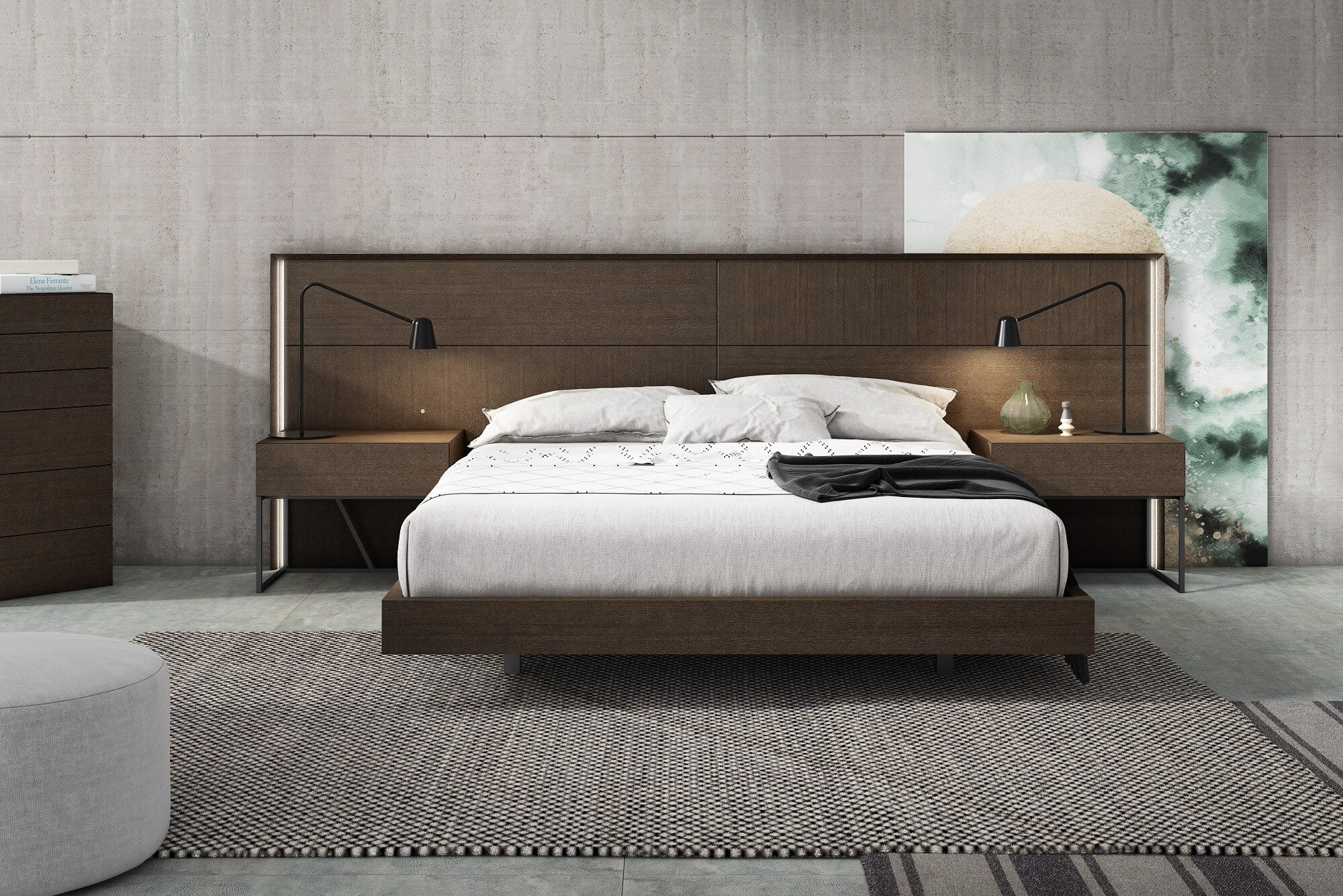 WRS Almada Wood Bed, Queen Size