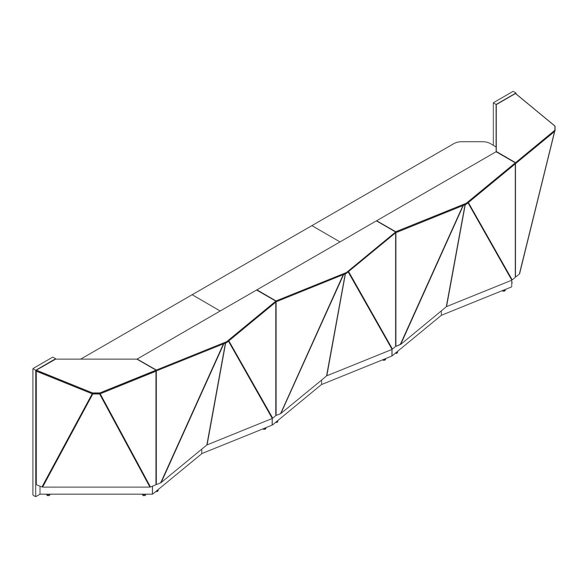 MDD Alpa 189" Straight Large Reception Desk