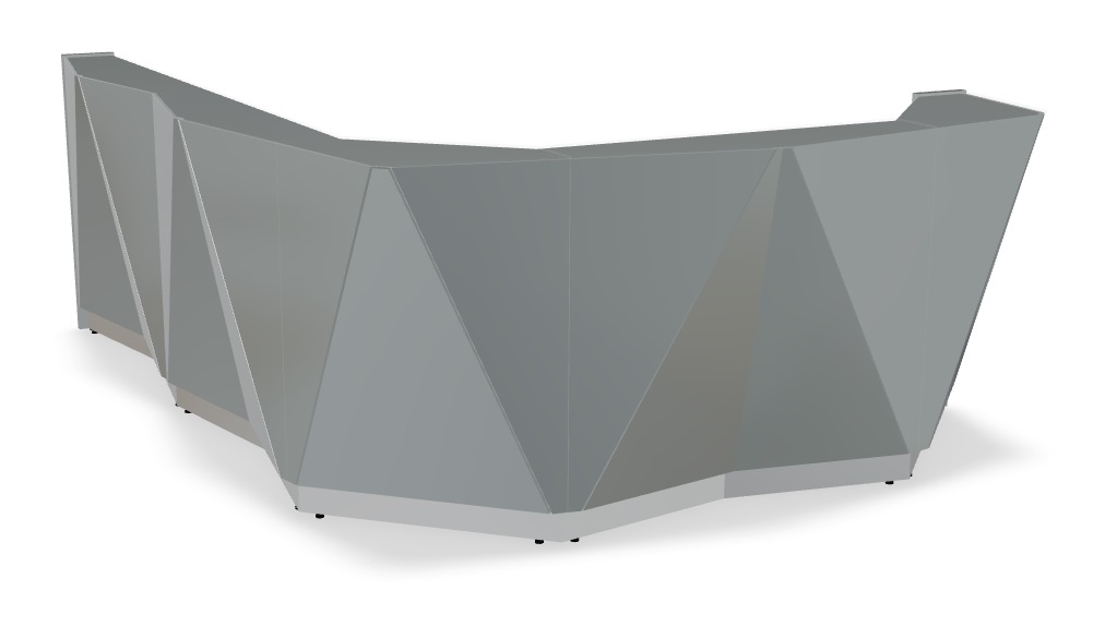 Alpa 123" L-Shaped Reception Desk w/LED