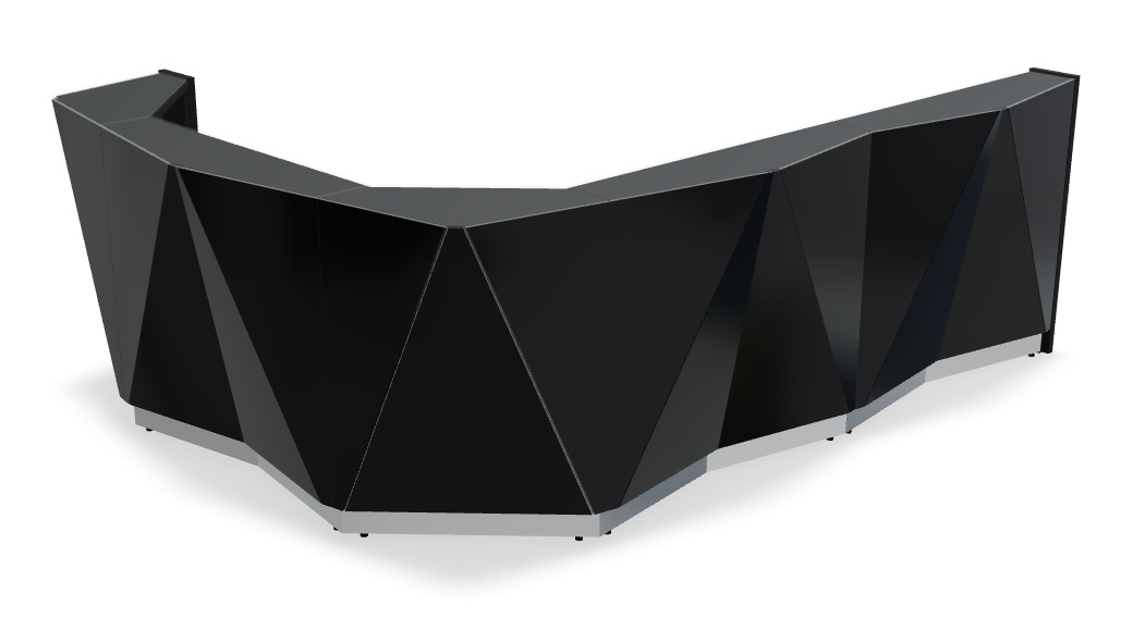 Alpa 123" L-Shaped Reception Desk w/LED