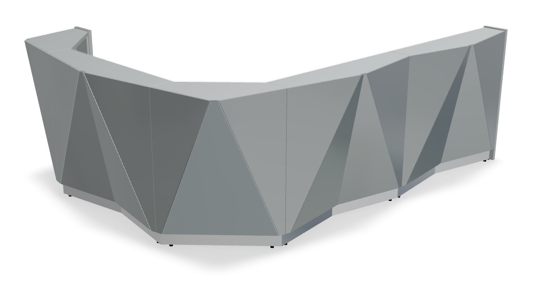 MDD Alpa 123" L-Shaped Reception Desk
