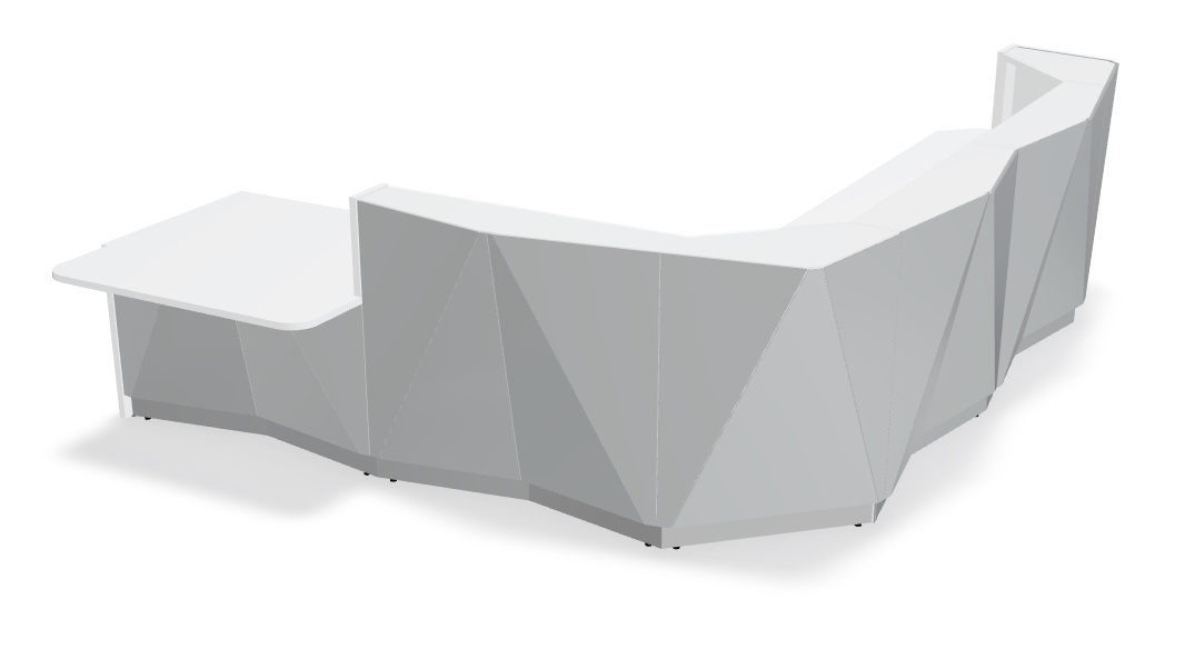 Alpa 123" Corner Medium Reception Desk by MDD