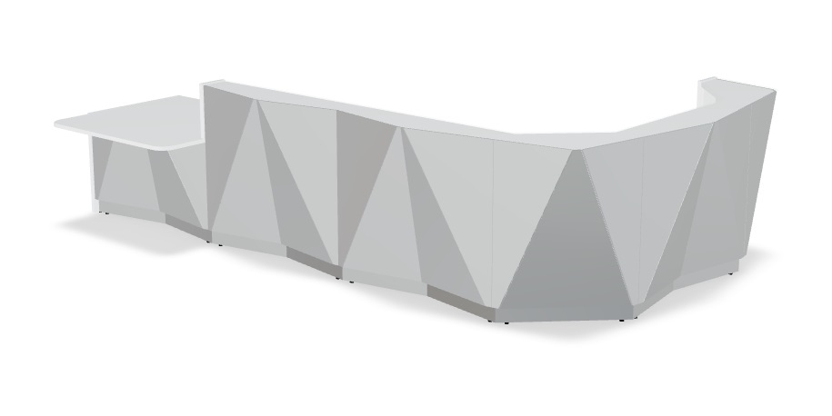 Alpa 170" Corner Large Reception Desk by MDD 