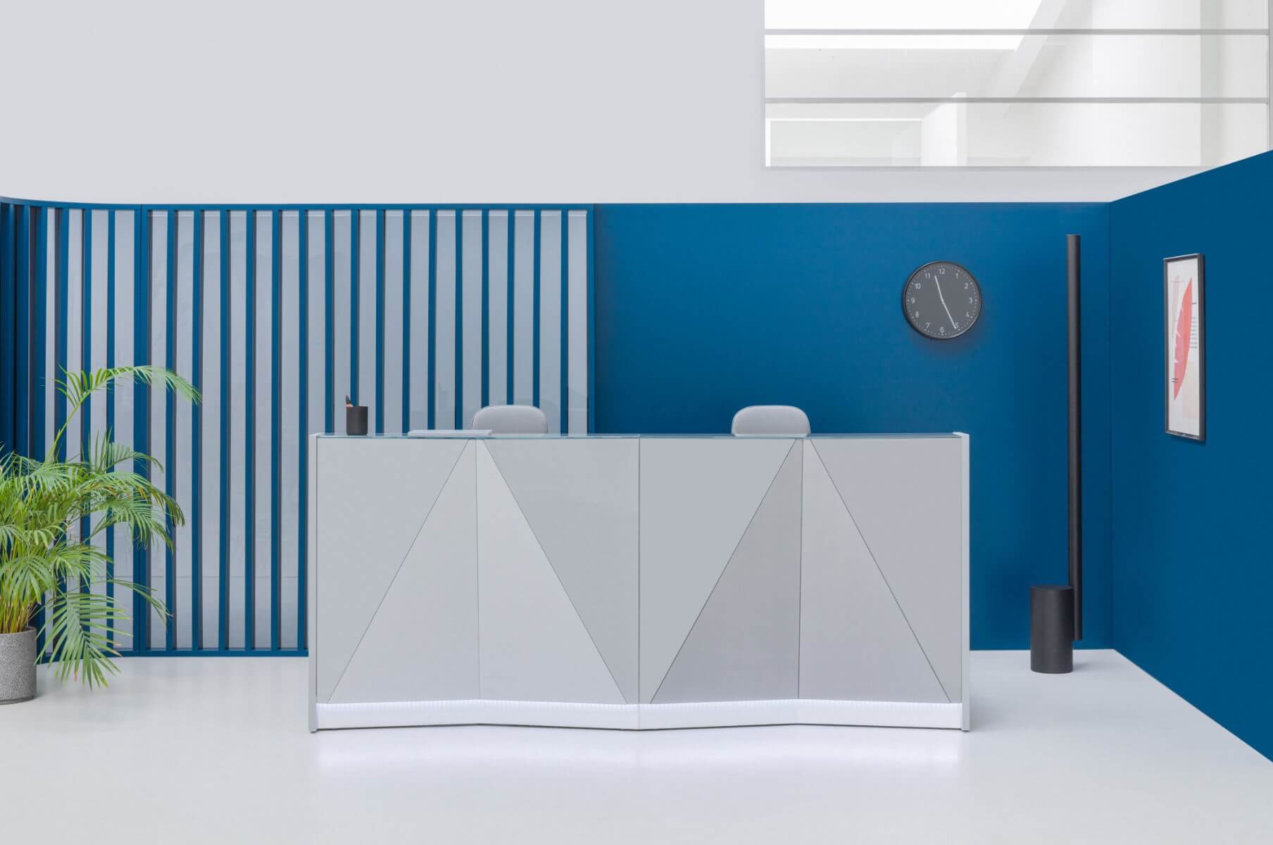 Alpa 96" Straight Medium Reception Desk  With LED Light