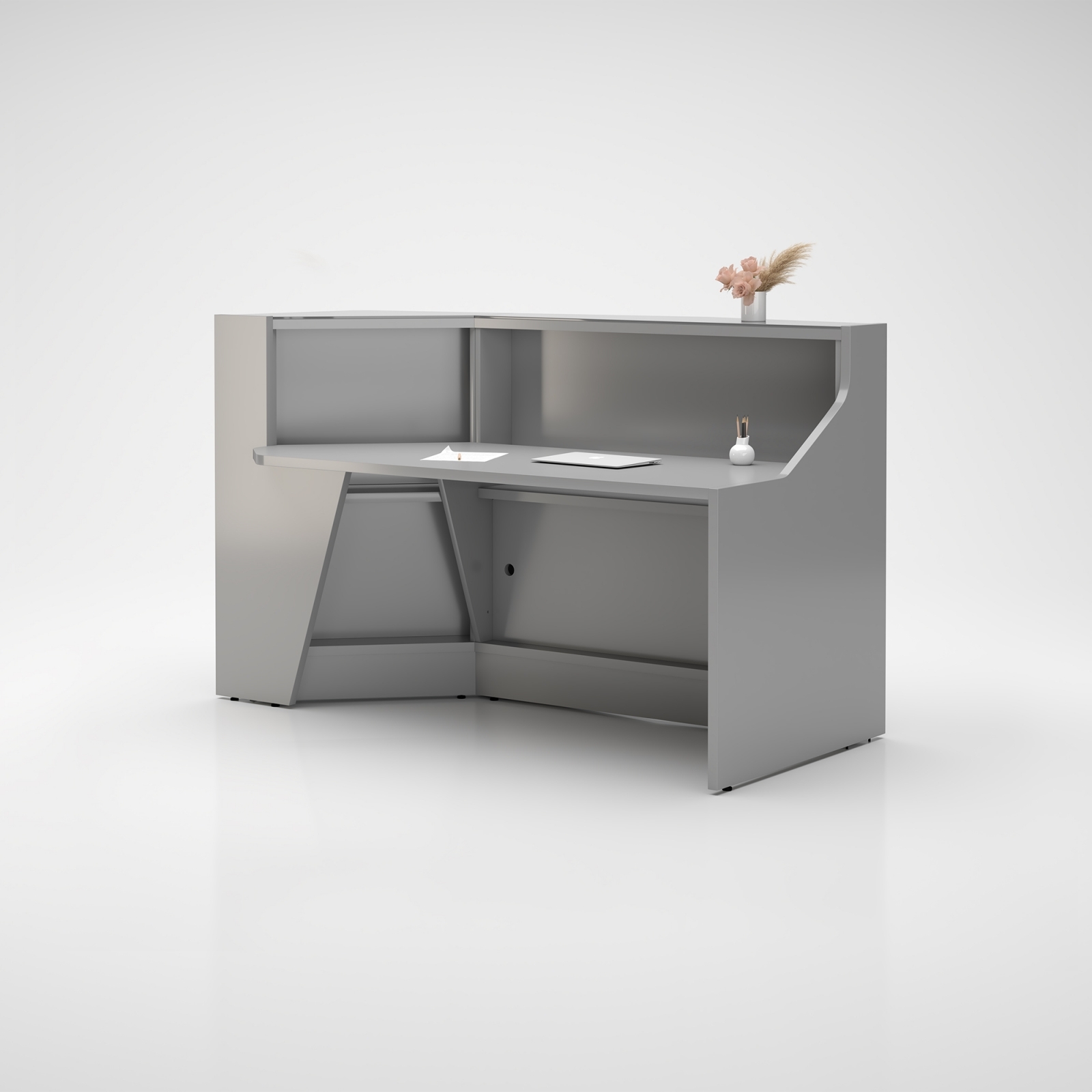 Alpa 72" Straight L shap Reception Desk
