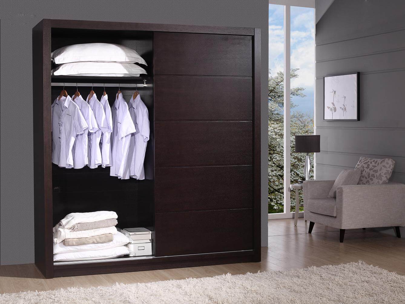 Alpha Wood Veneer Wardrobe