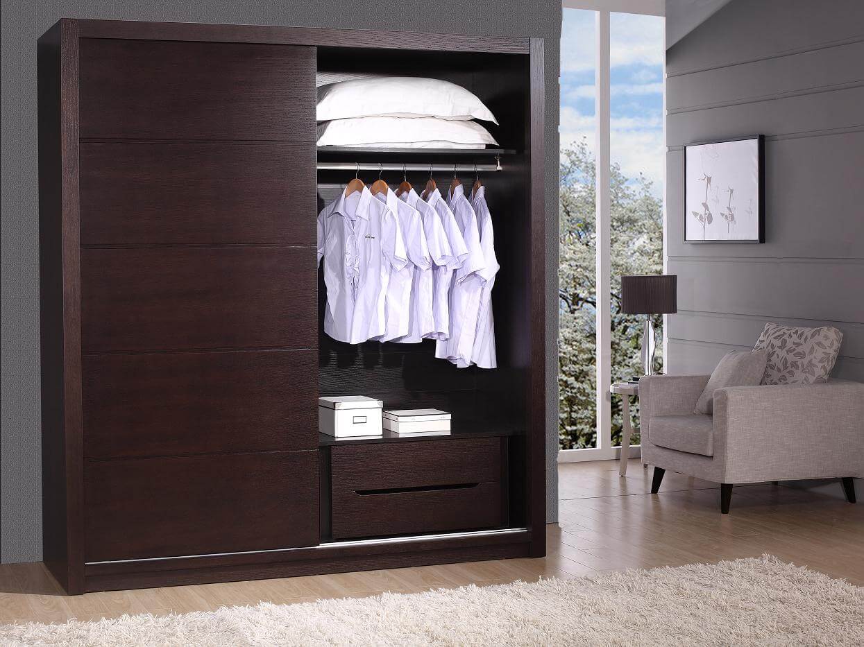 Alpha Wood Veneer Wardrobe