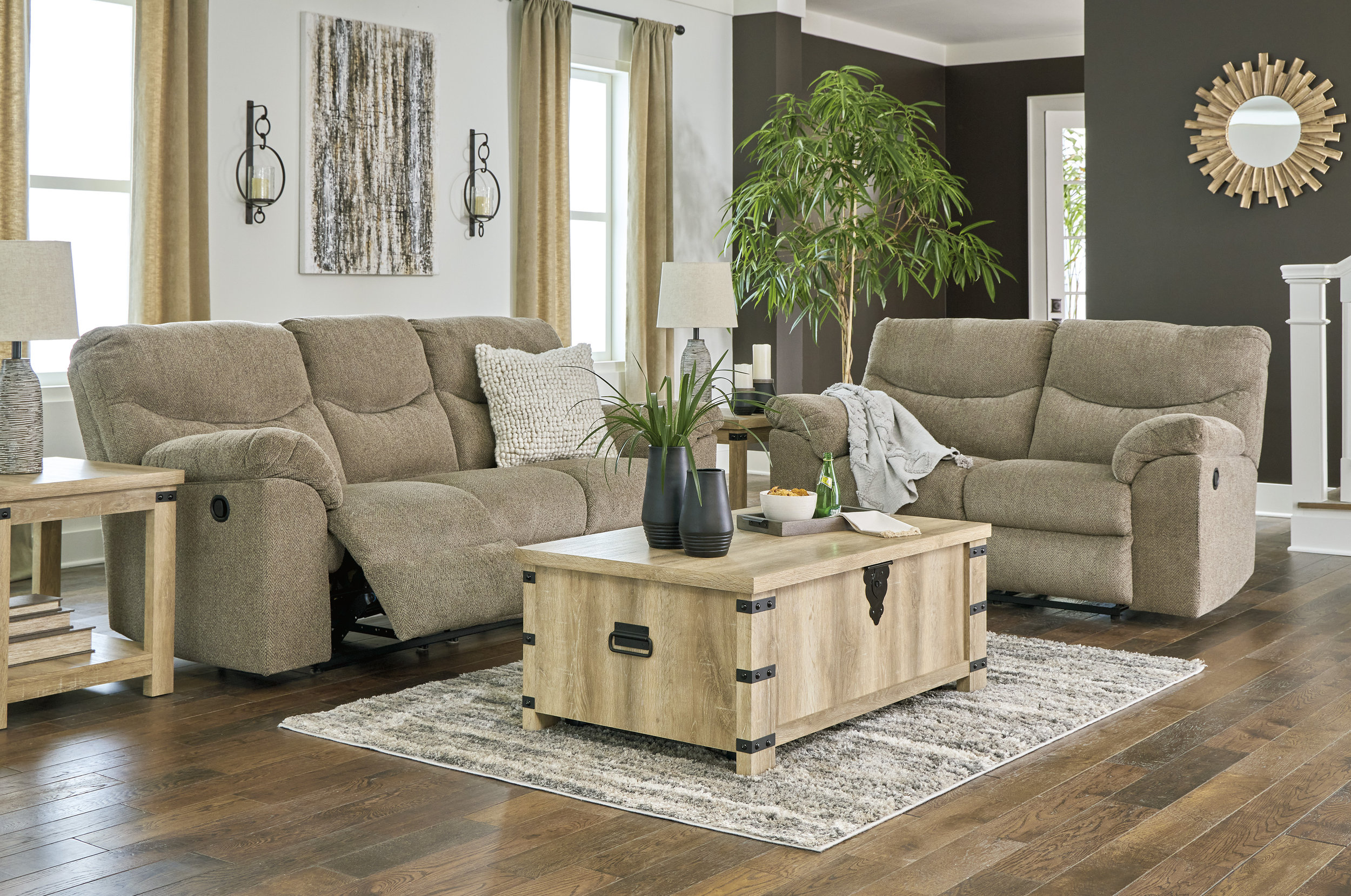 Alphons Fabric Reclining Living Room Set