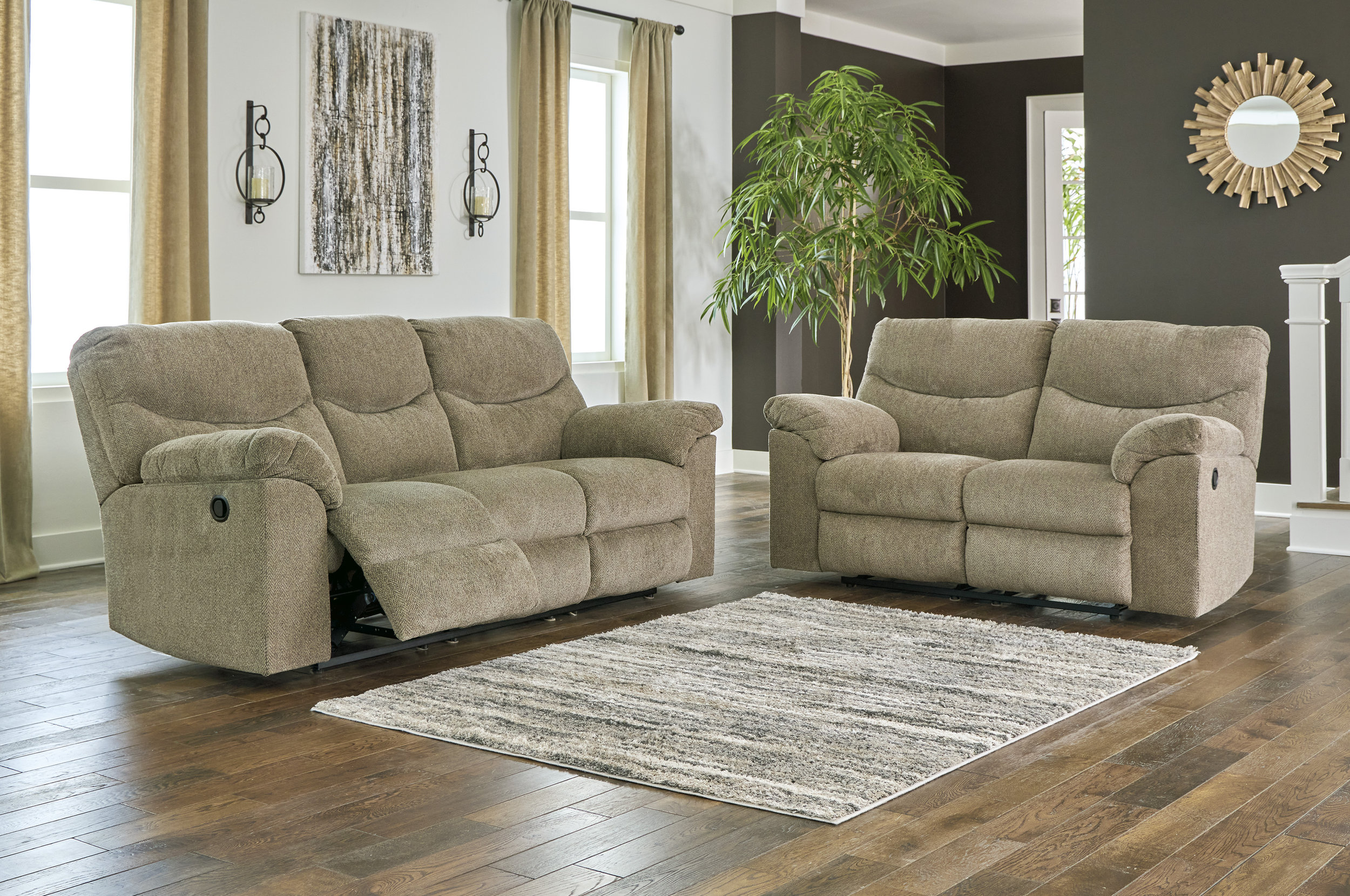 Alphons Fabric Reclining Living Room Set