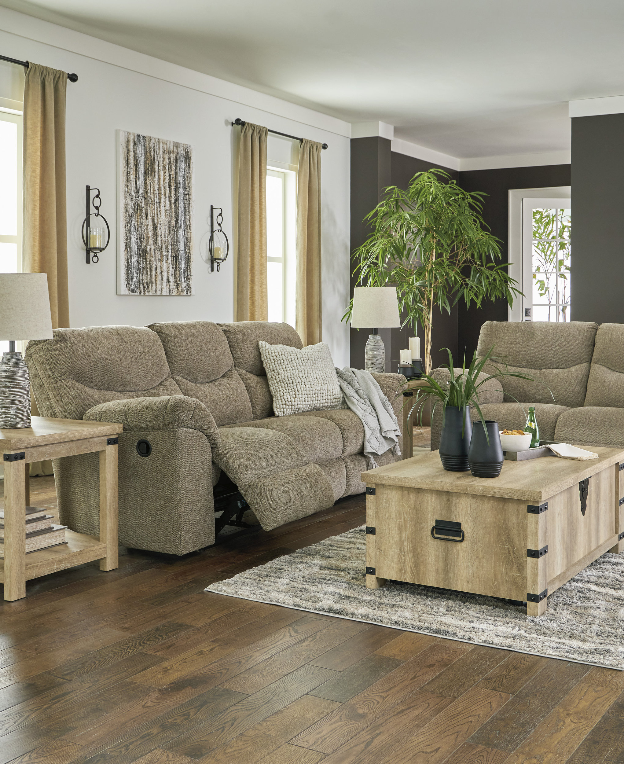 Alphons Fabric Reclining Living Room Set