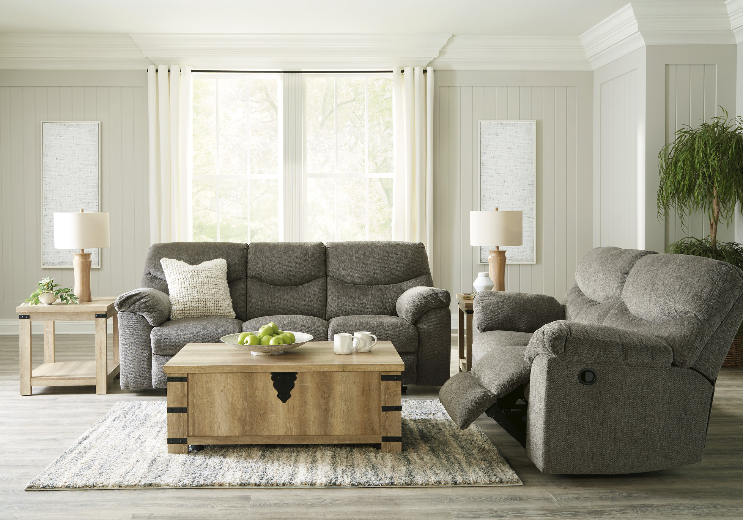 Alphons Fabric Reclining Living Room Set