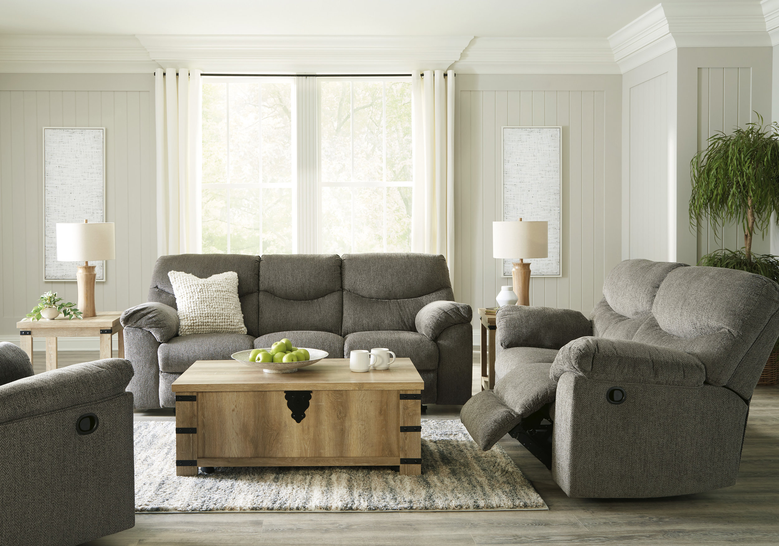 Alphons Fabric Reclining Living Room Set