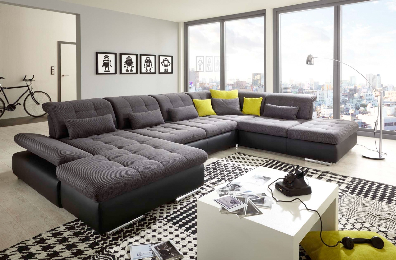 Alpine U-shaped Sectional Sofa with Sleeper & Storage by Nordholtz