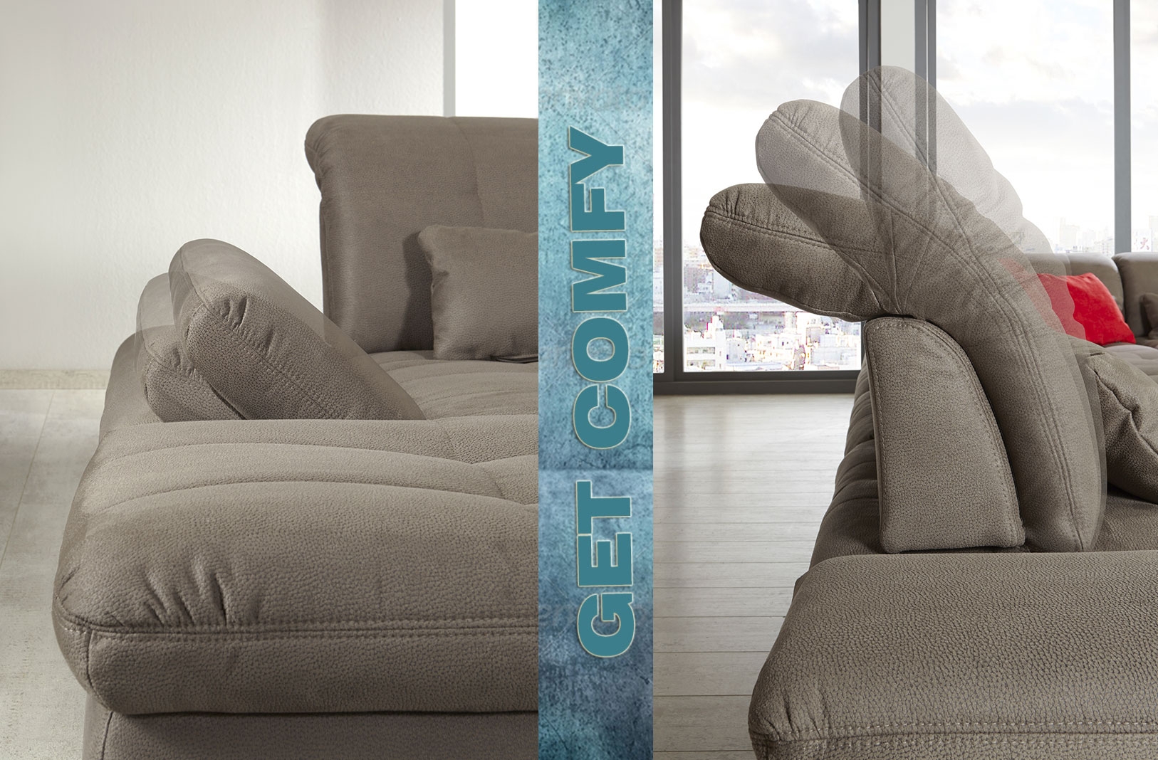 Alpine Sectional Armless Chair Headrest