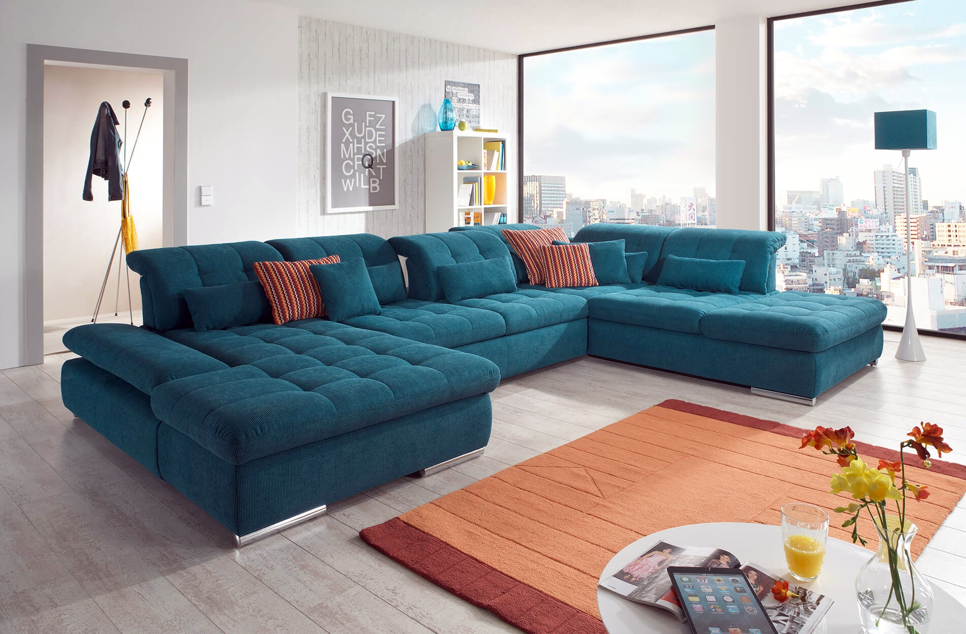 Alpine U-shaped Sectional Sofa with Sleeper by Nordholtz