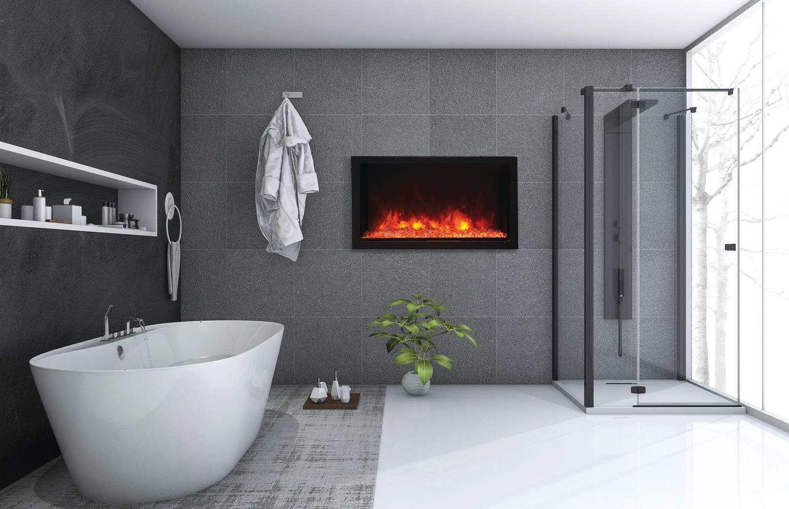Panorama DEEP XT 40" Glass Electric Fireplace