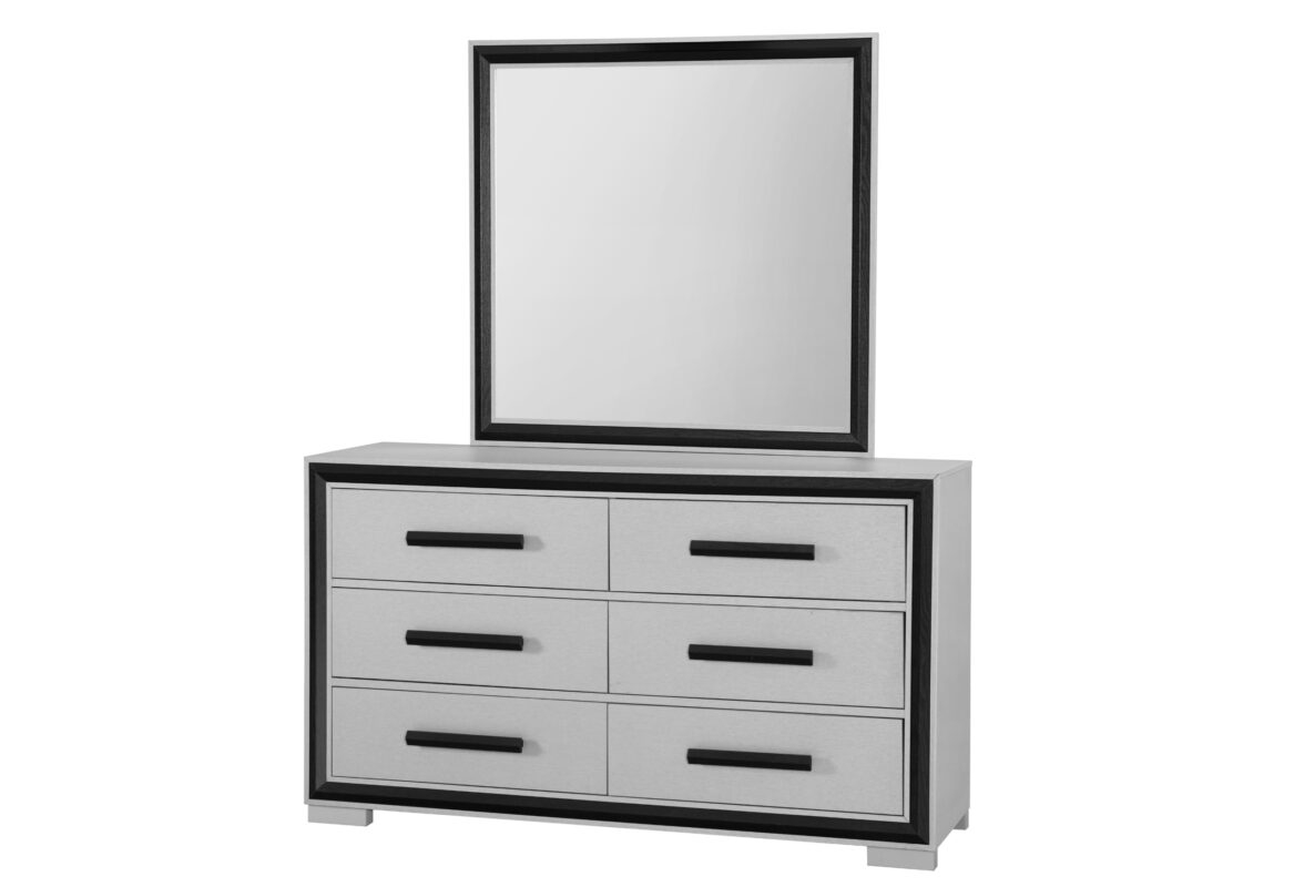 Amelia Wood Veneer Mirror