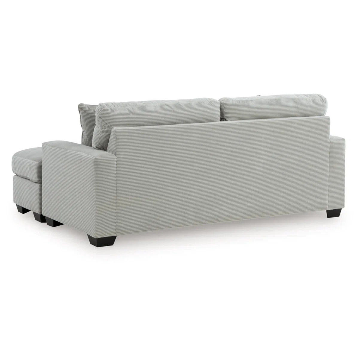 Greenbriar Fabric Sofa with Chaise in Smoke | Nuvella Gray