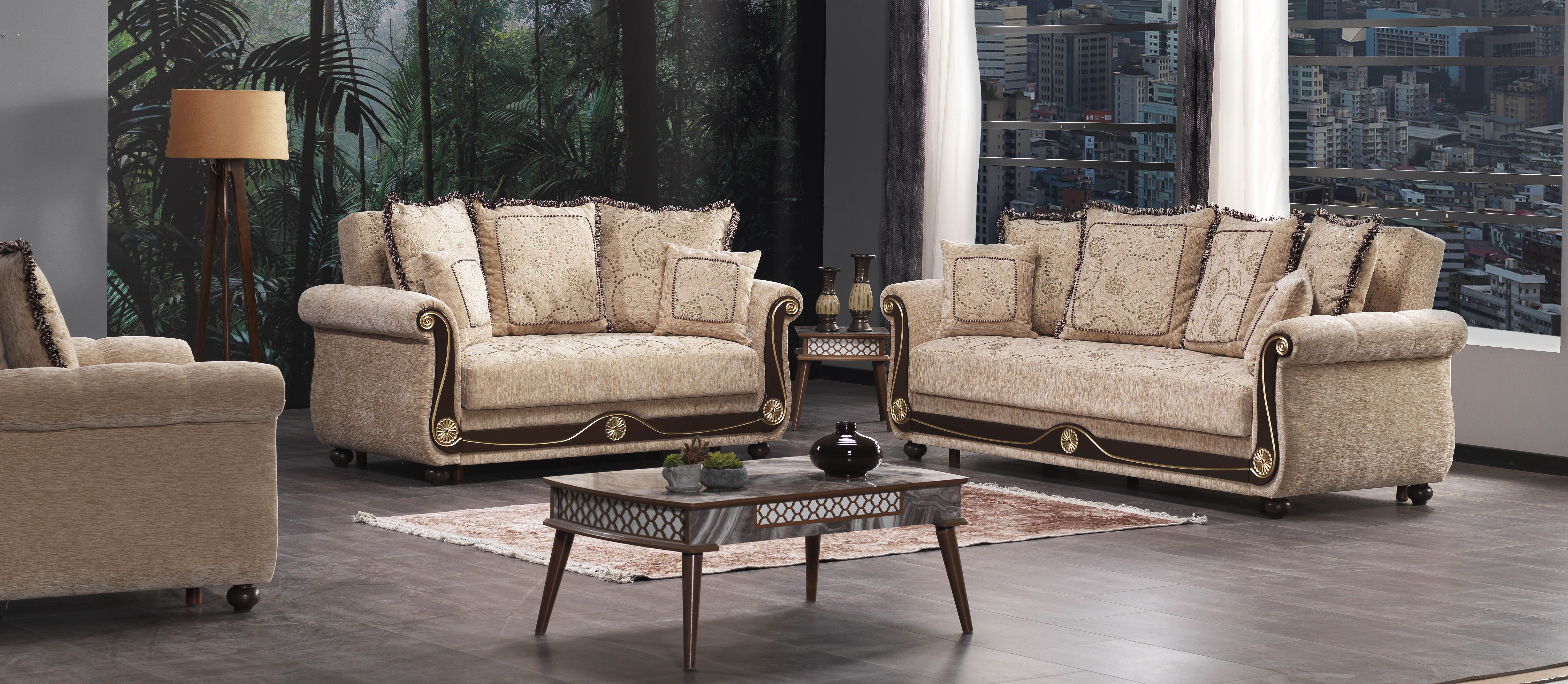 Americana Fabric Convertible Living Room Set
