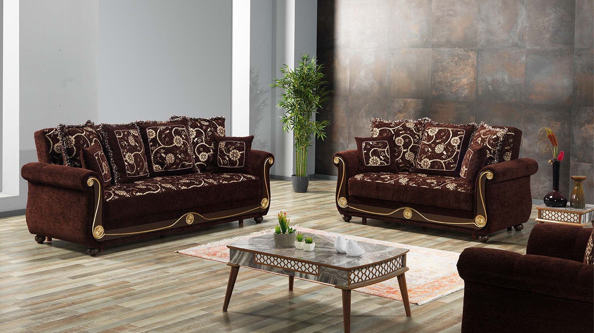 Americana Fabric Convertible Living Room Set