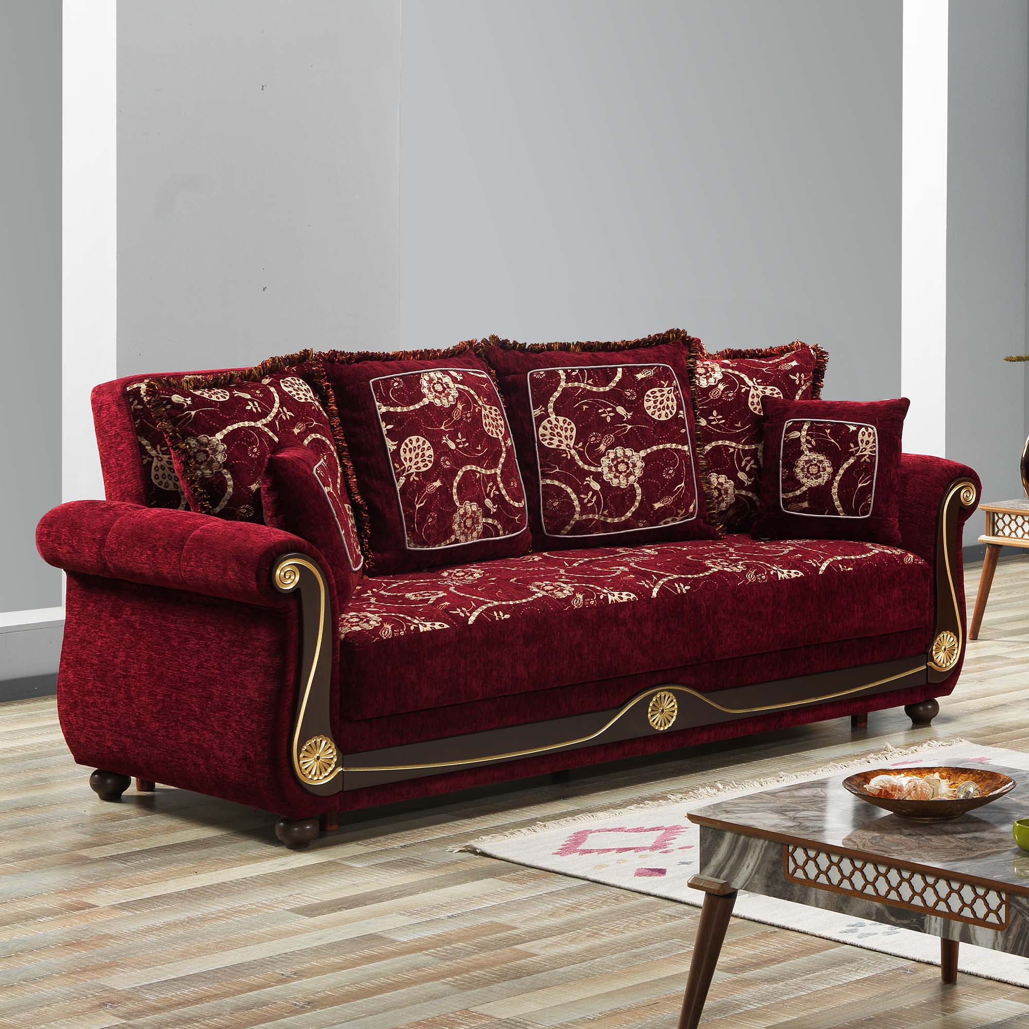 Americana Fabric Convertible Living Room Set