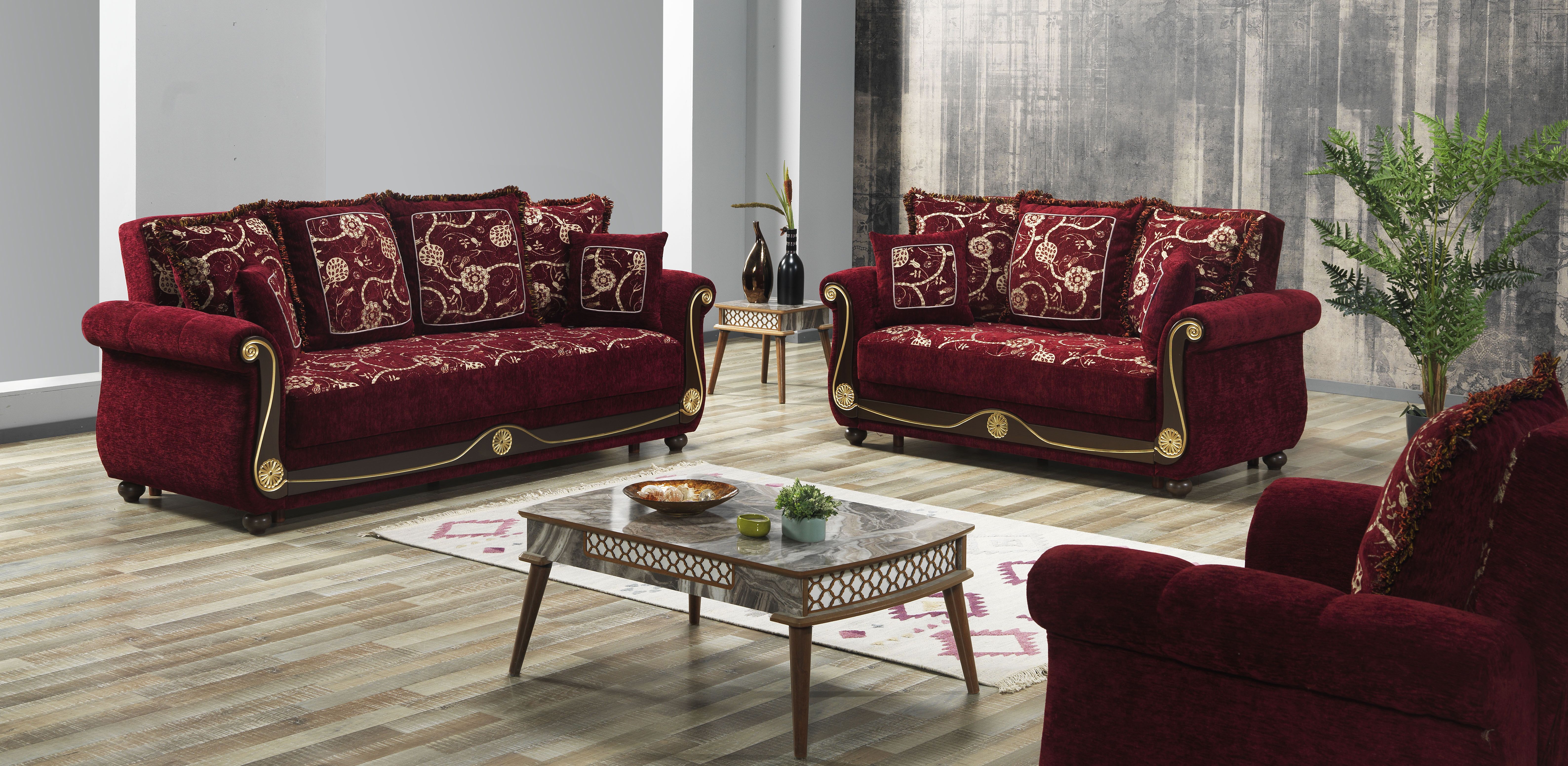 Americana Fabric Convertible Living Room Set