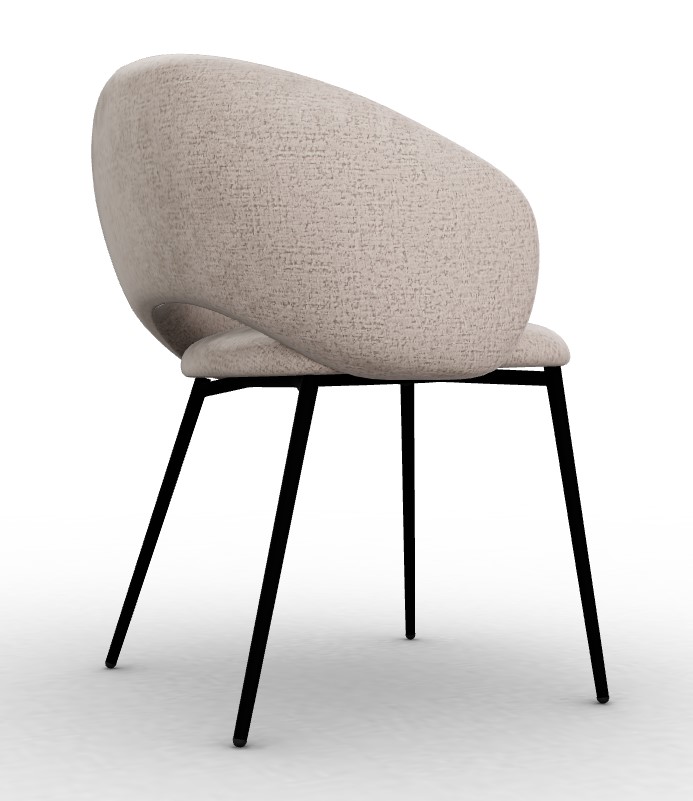 Anime Aspen Fabric/Metal Dining Chair